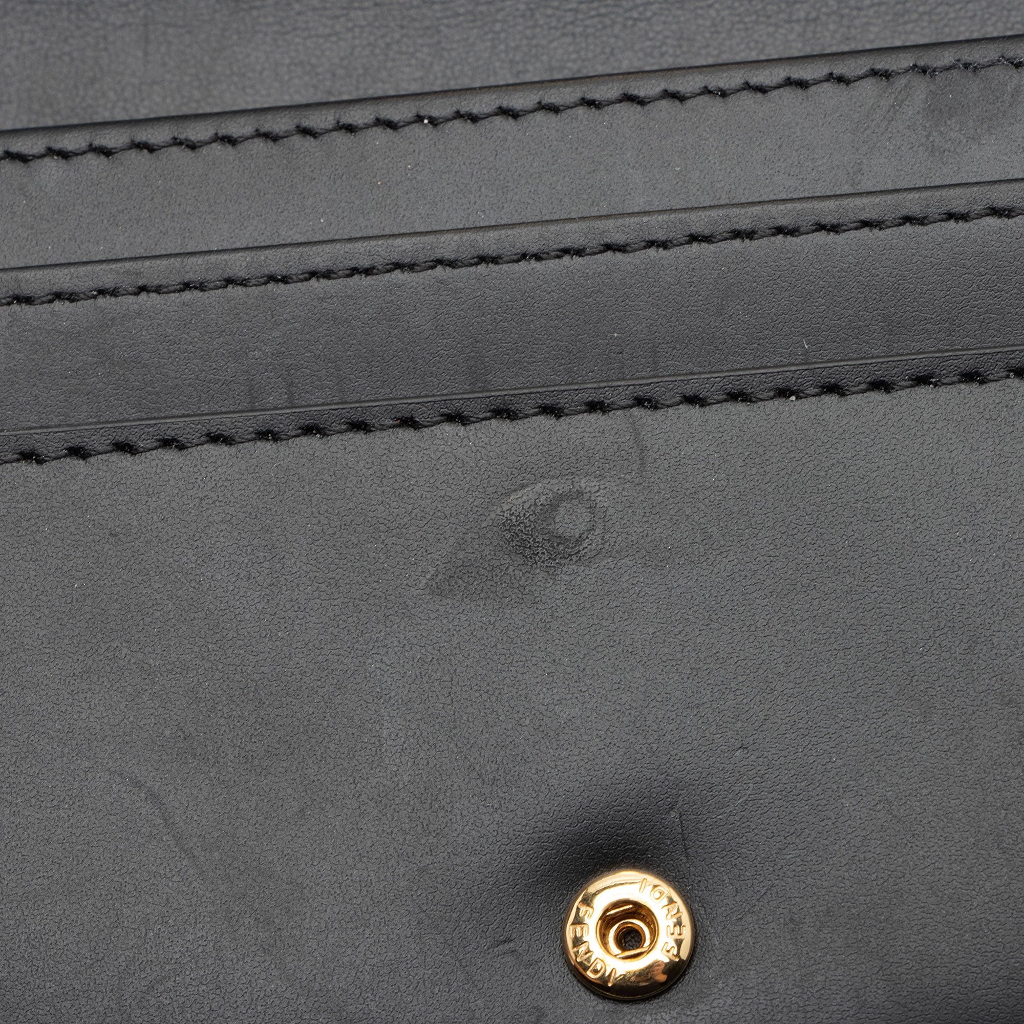 Fendi Leather FF Diamonds Continental Wallet on Chain