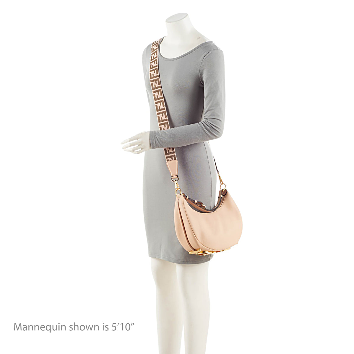 Fendi Leather Fendigraphy Small Hobo