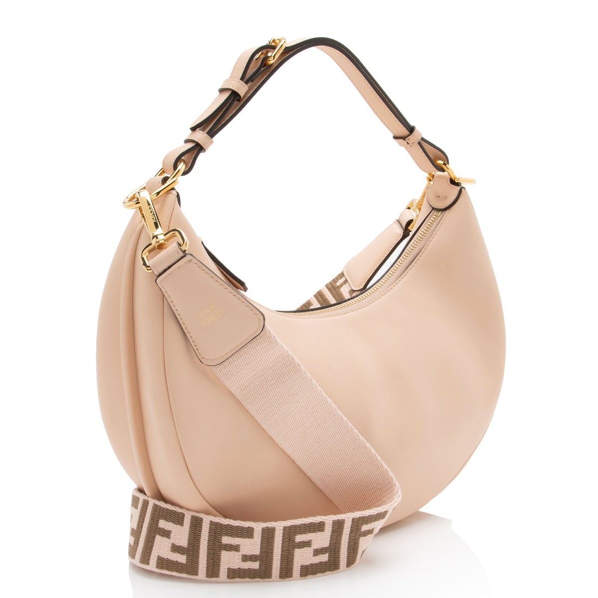 Fendi Leather Fendigraphy Small Hobo