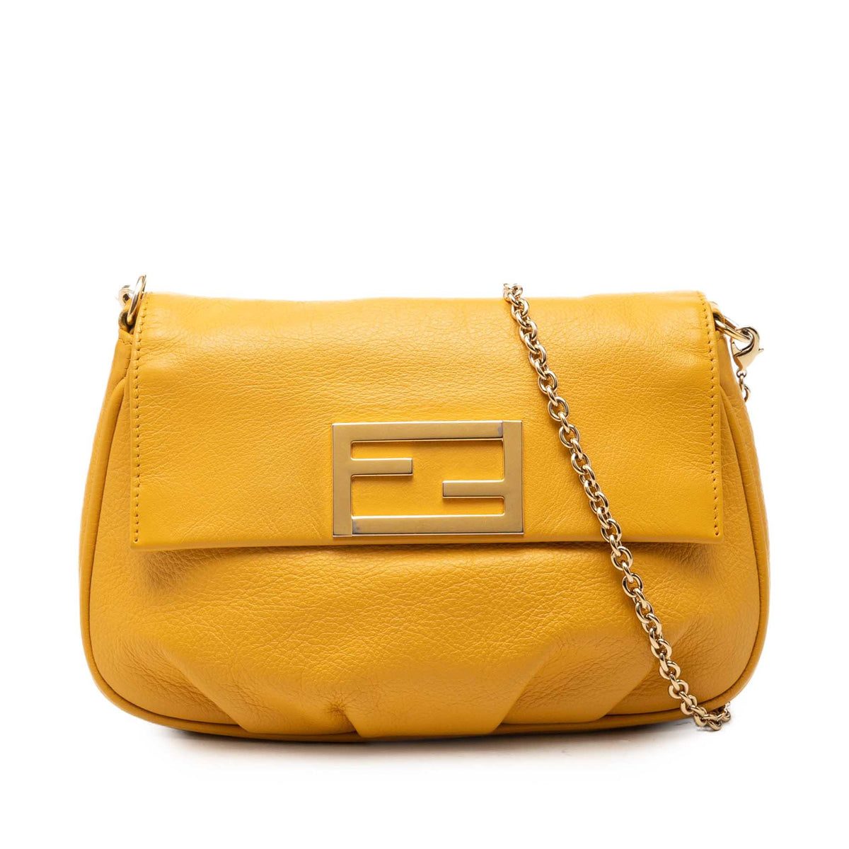 Fendi Leather Fendista Pochette Crossbody