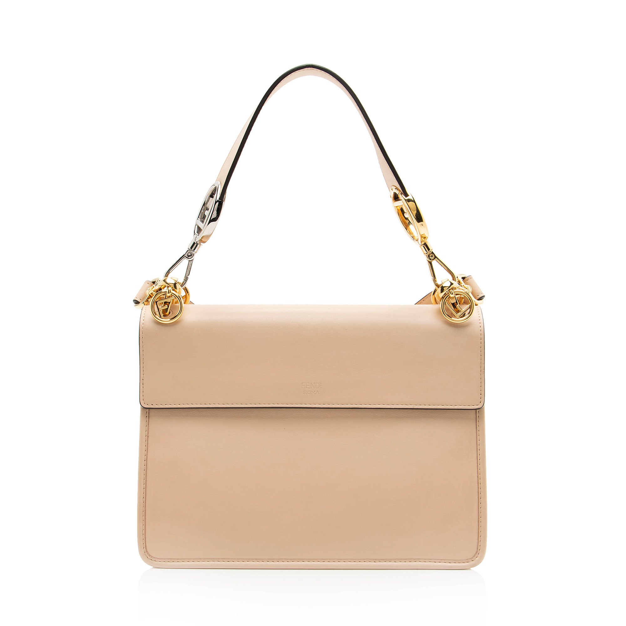 Fendi Leather Kan I F Medium Shoulder Bag