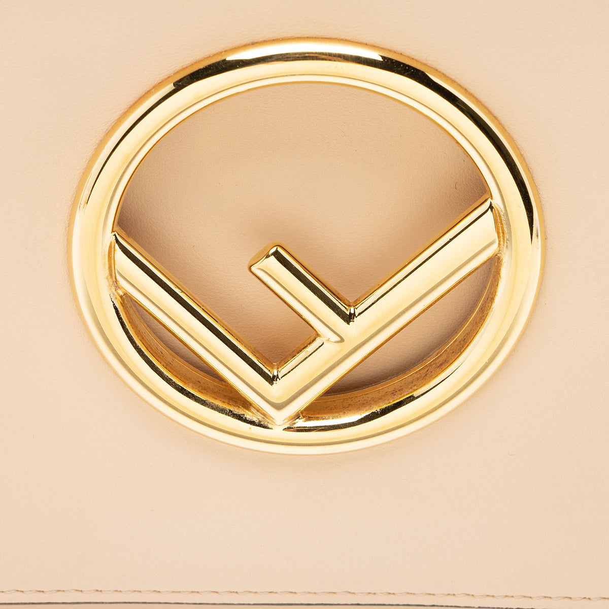 Fendi Leather Kan I F Medium Shoulder Bag