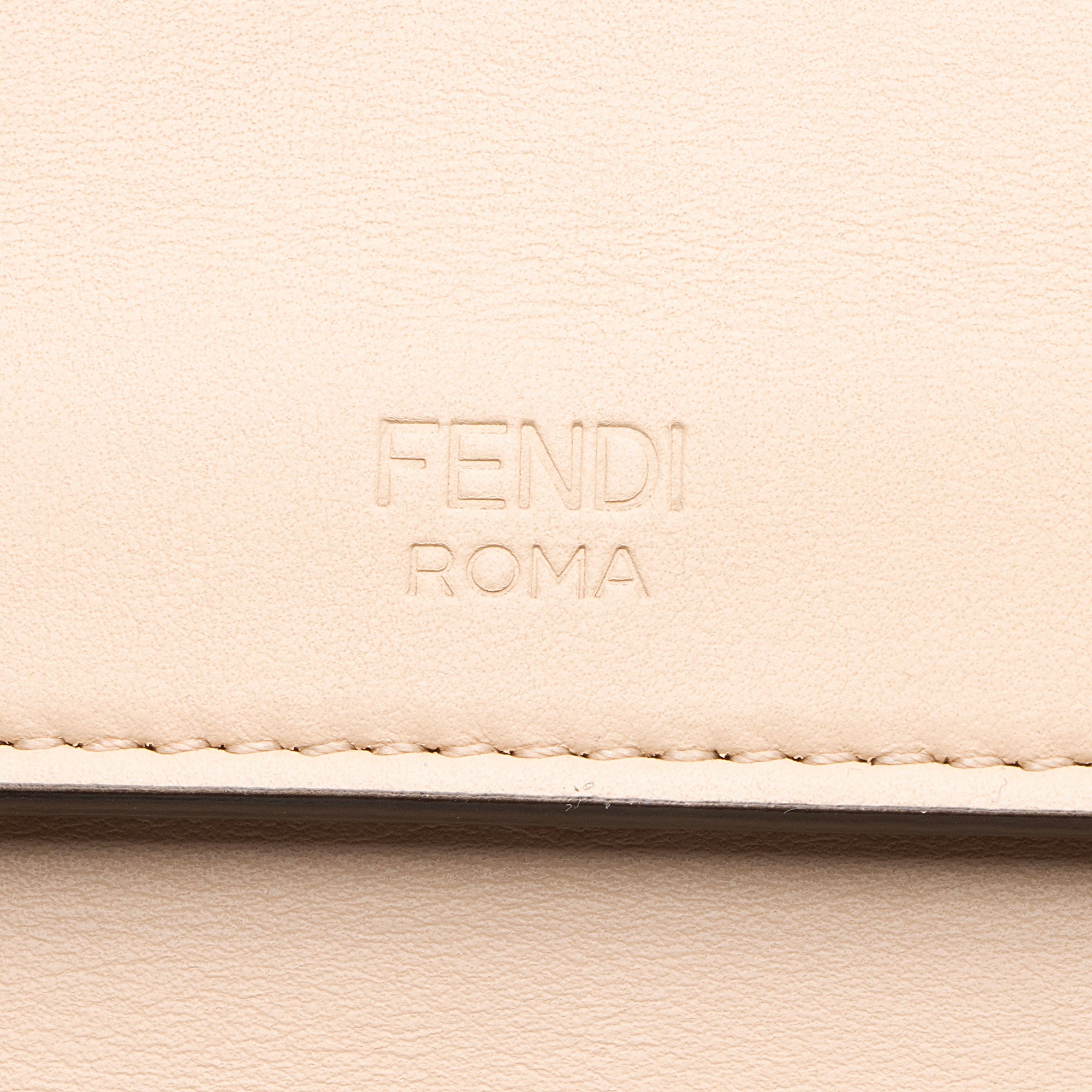 Fendi Leather Kan I F Medium Shoulder Bag