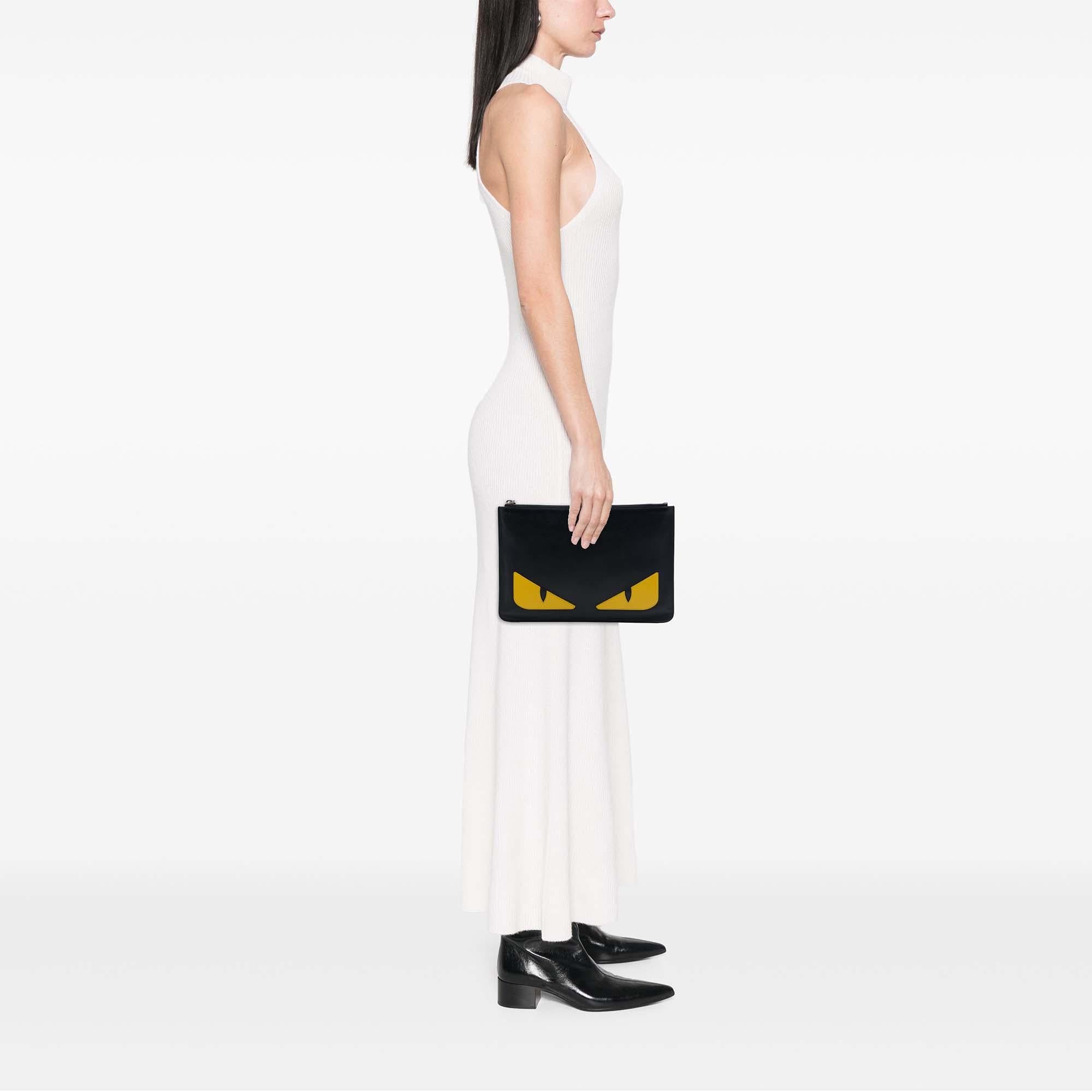 Fendi Leather Monster Clutch
