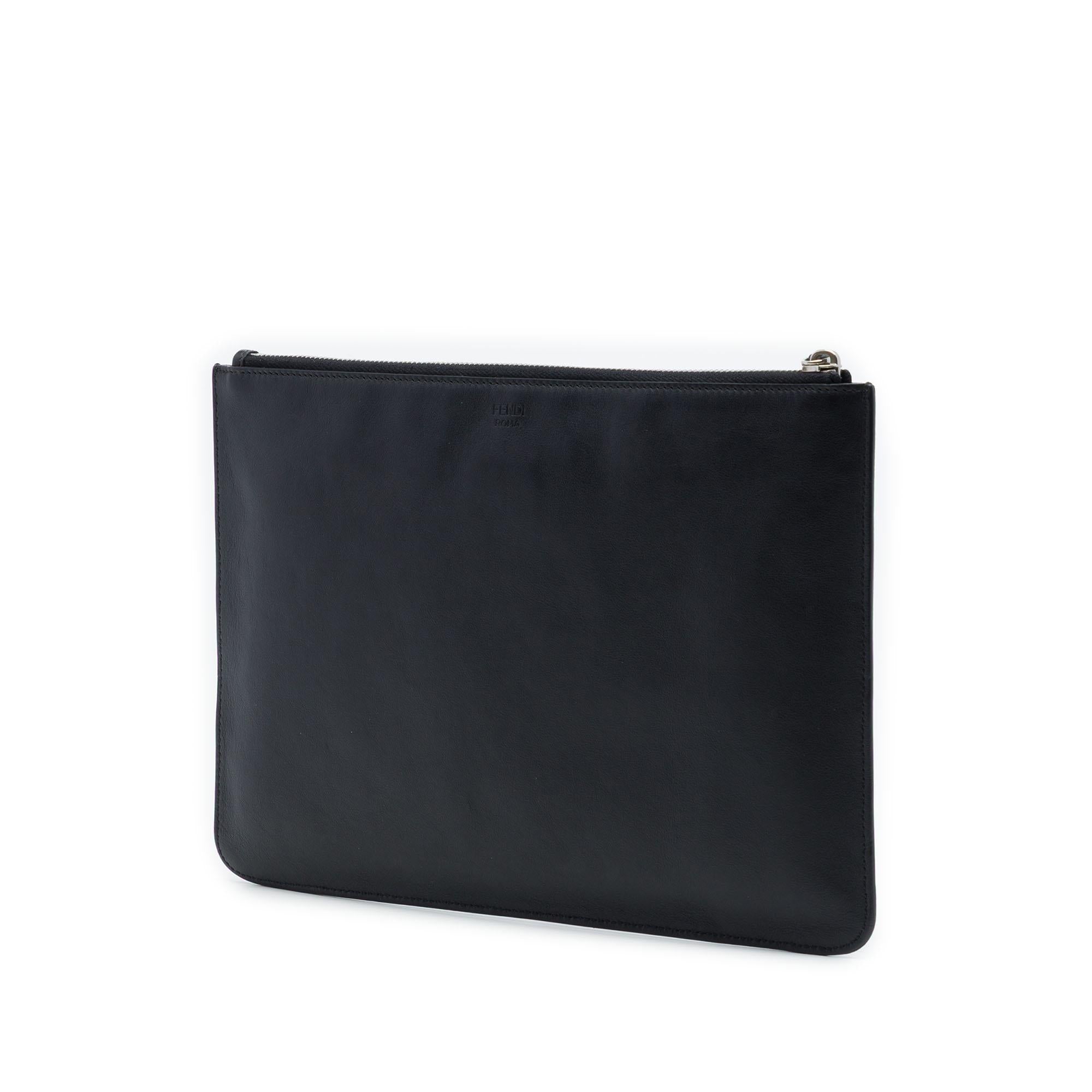 Fendi Leather Monster Clutch
