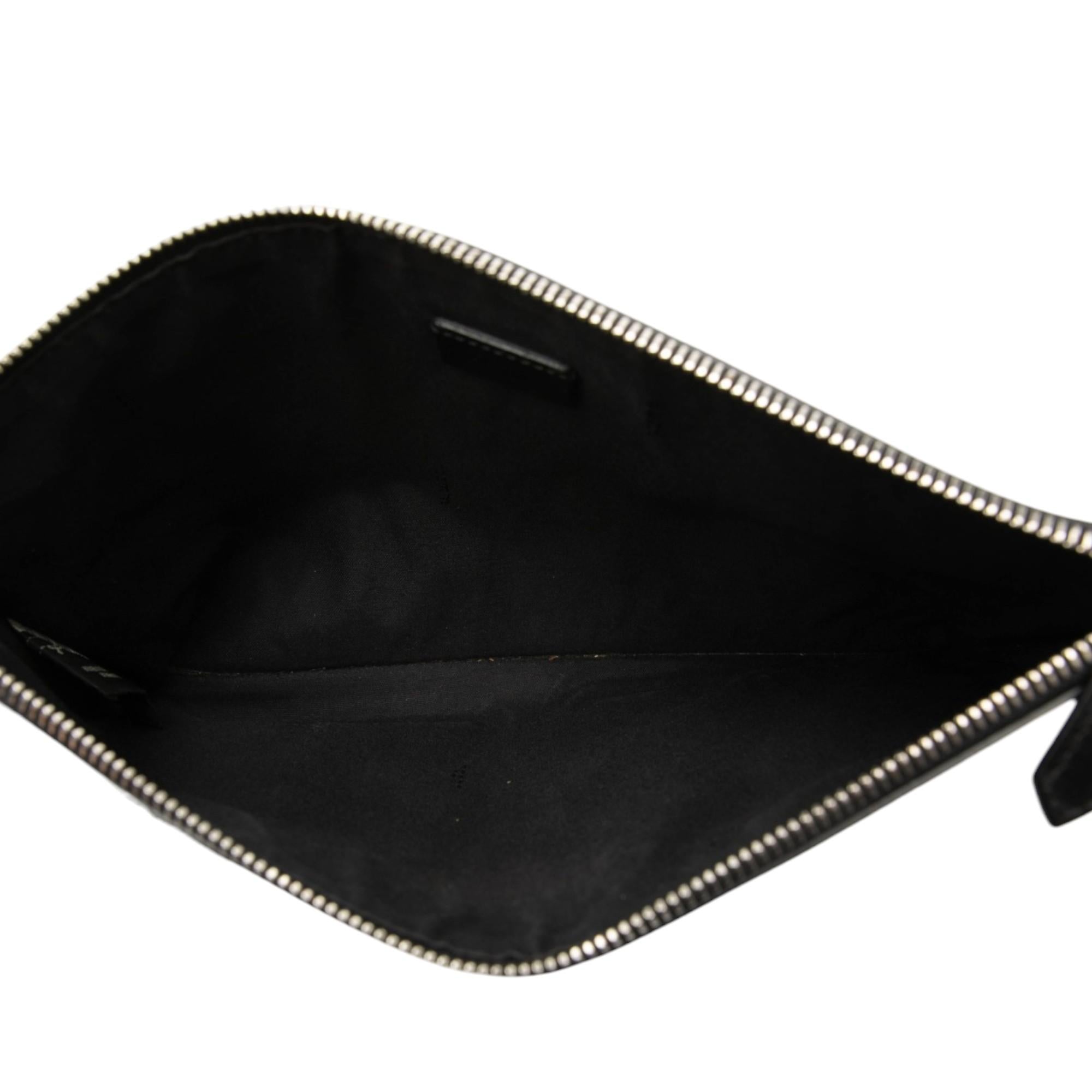 Fendi Leather Monster Zip Clutch