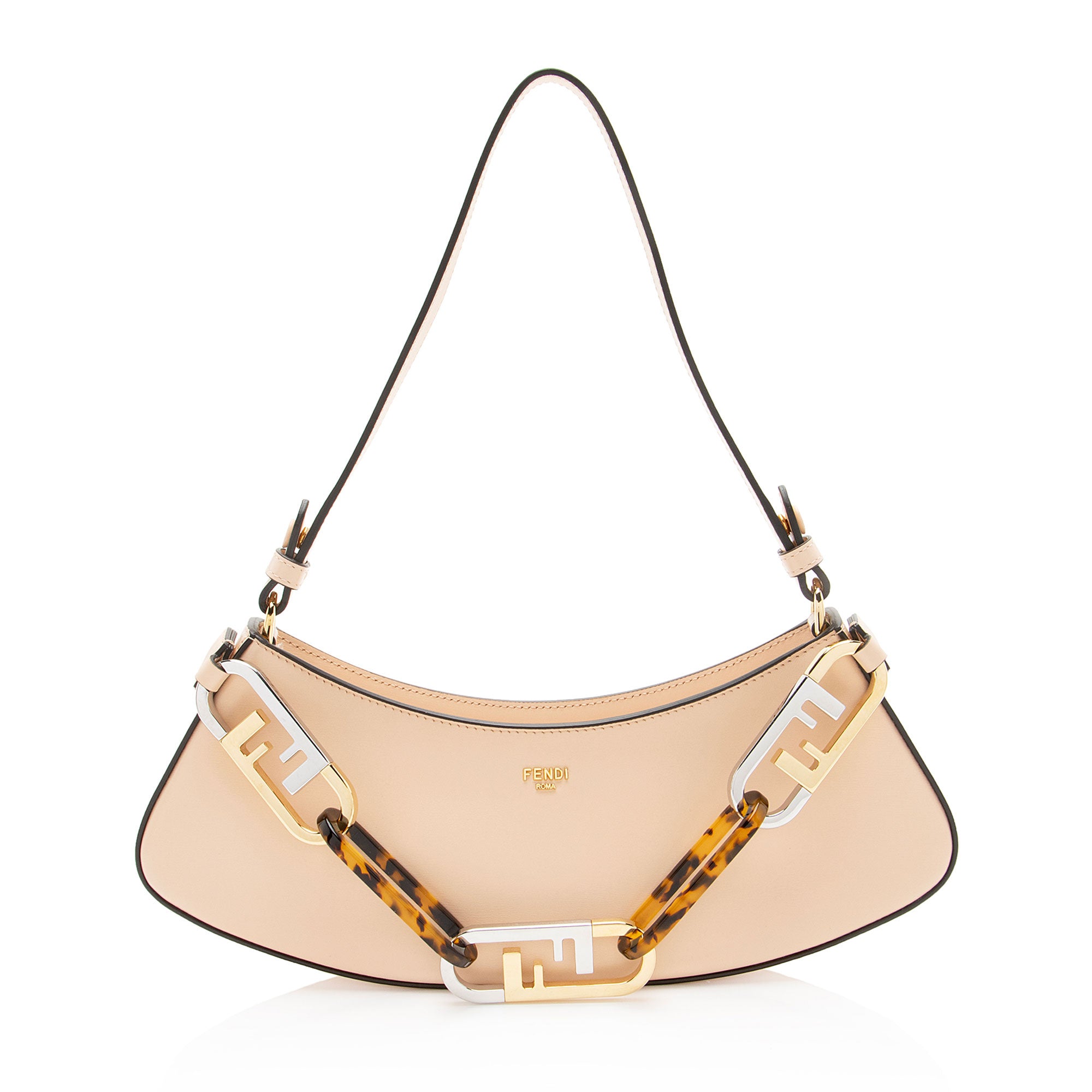 Fendi Leather O'Lock Swing Shoulder Bag