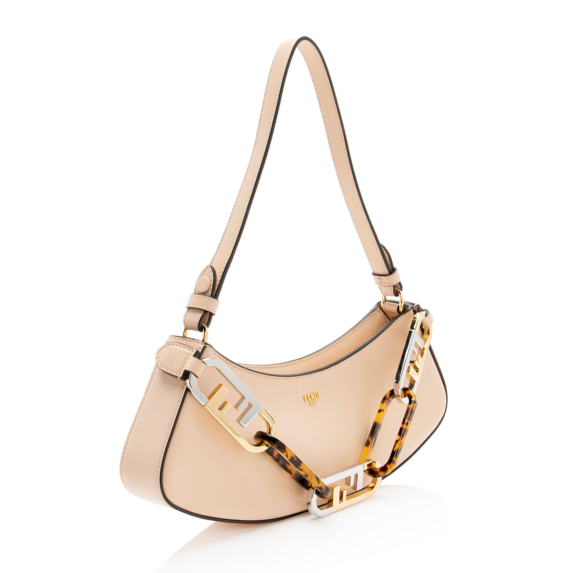 Fendi Leather O'Lock Swing Shoulder Bag