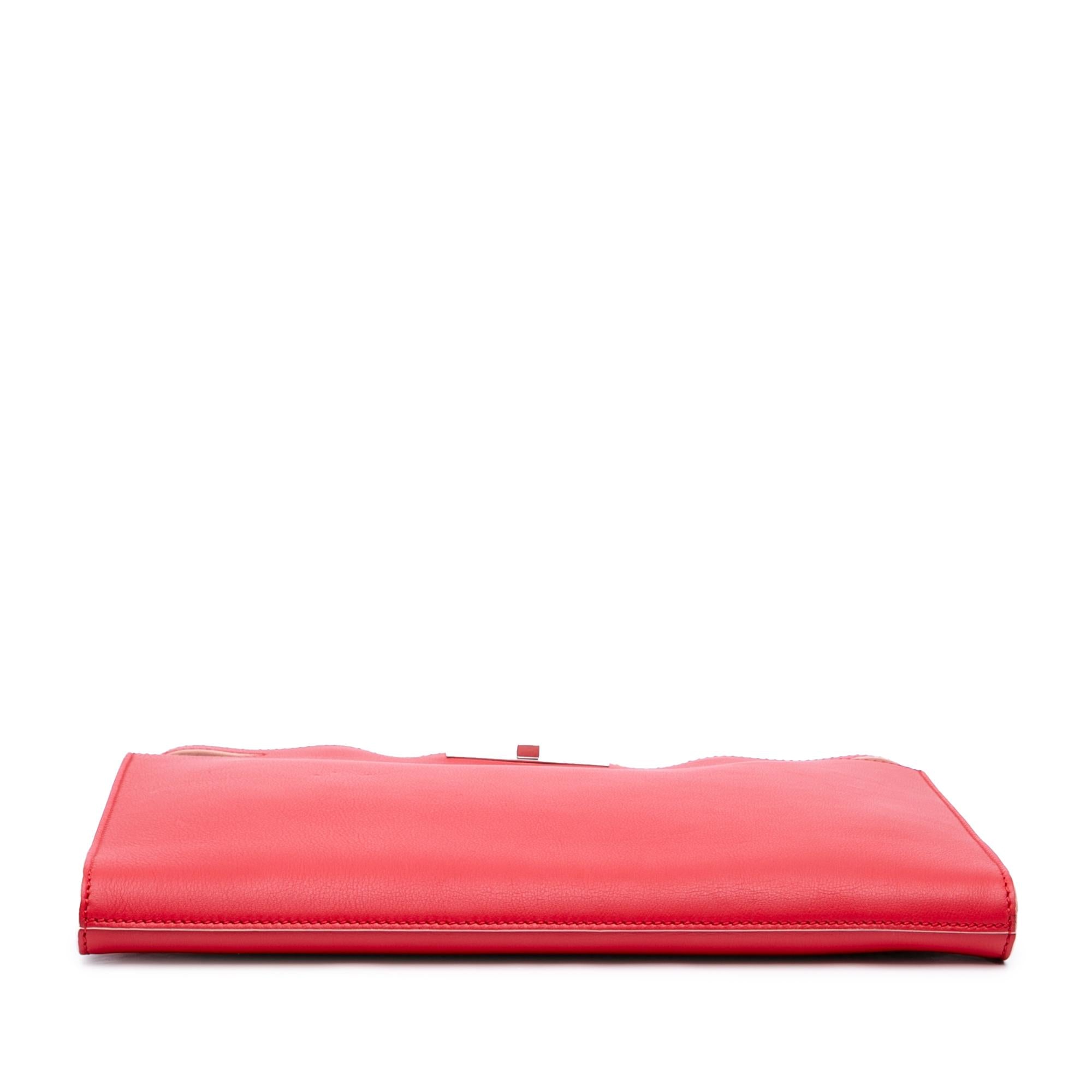 Fendi Leather Peekaboo Clutch Crossbody