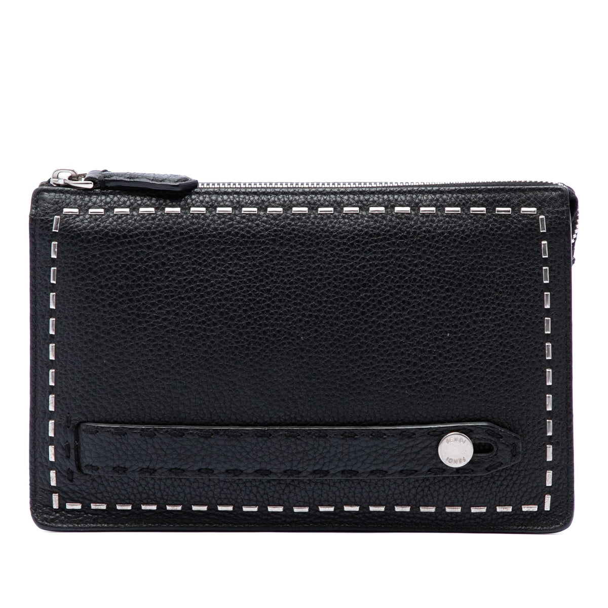 Fendi Leather Selleria Clutch