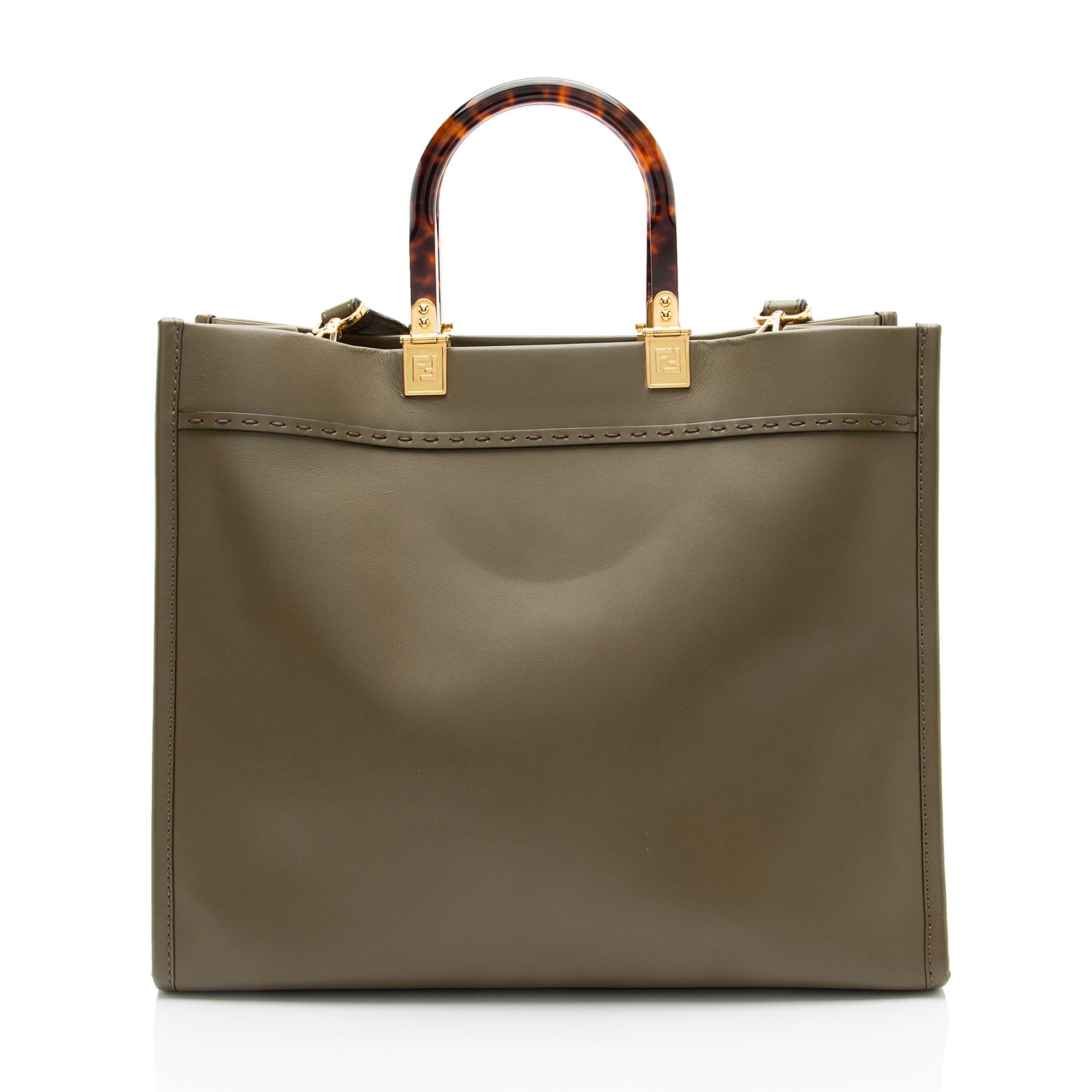 Fendi Leather Sunshine Medium Shopper Tote