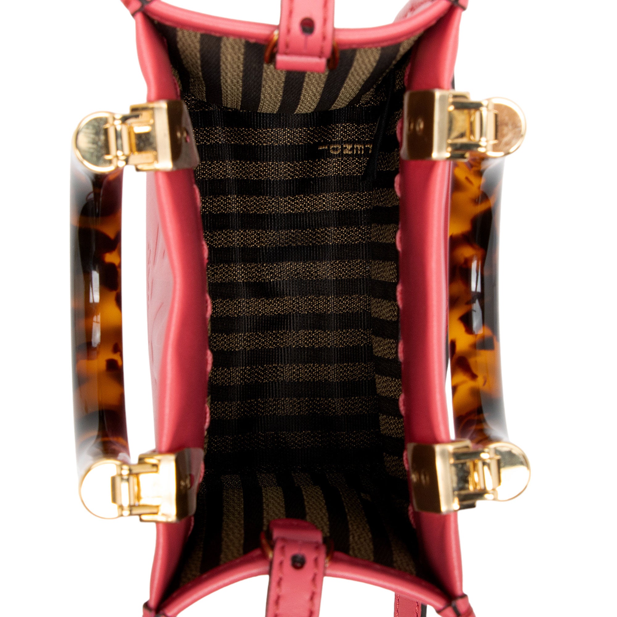 Fendi Leather Sunshine Mini Shopper Tote