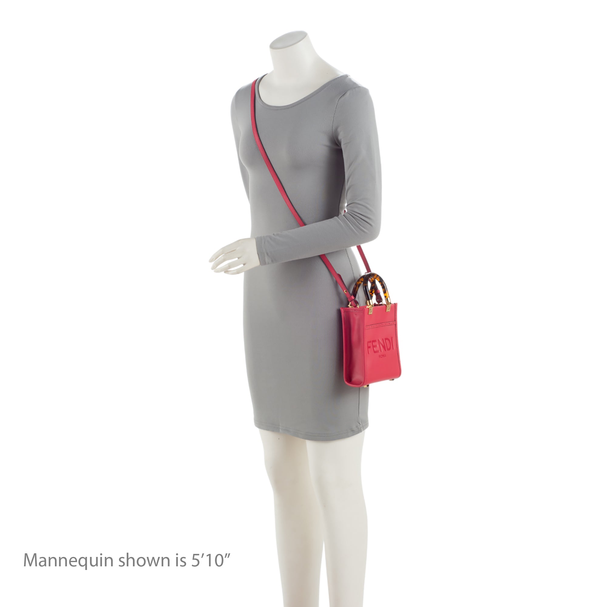 Fendi Leather Sunshine Mini Shopper Tote