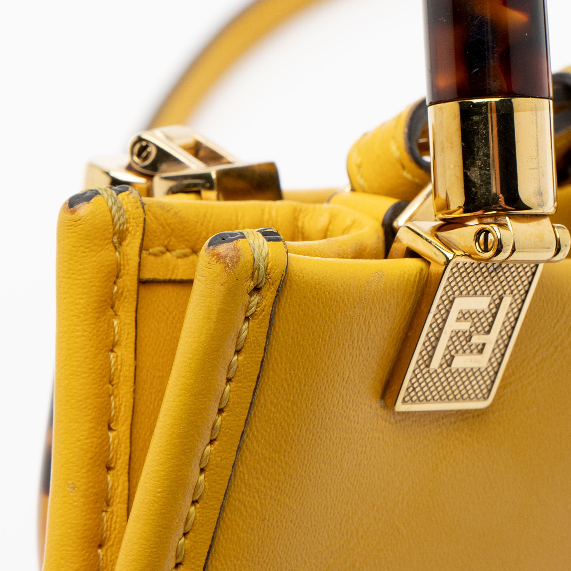 Fendi Leather Sunshine Mini Shopper Tote