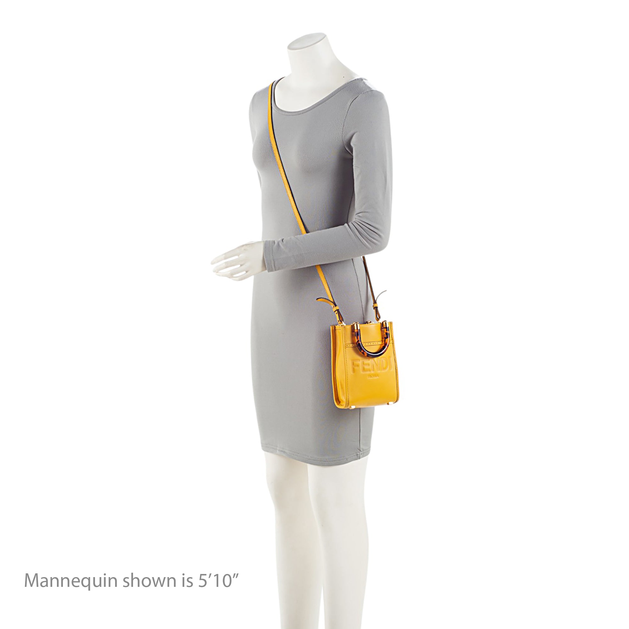 Fendi Leather Sunshine Mini Shopper Tote