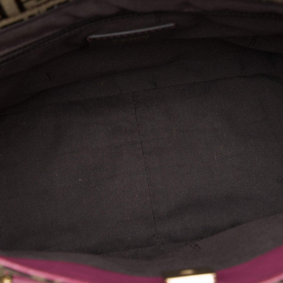 Fendi Leather Trimmed Zucchino Canvas Satchel