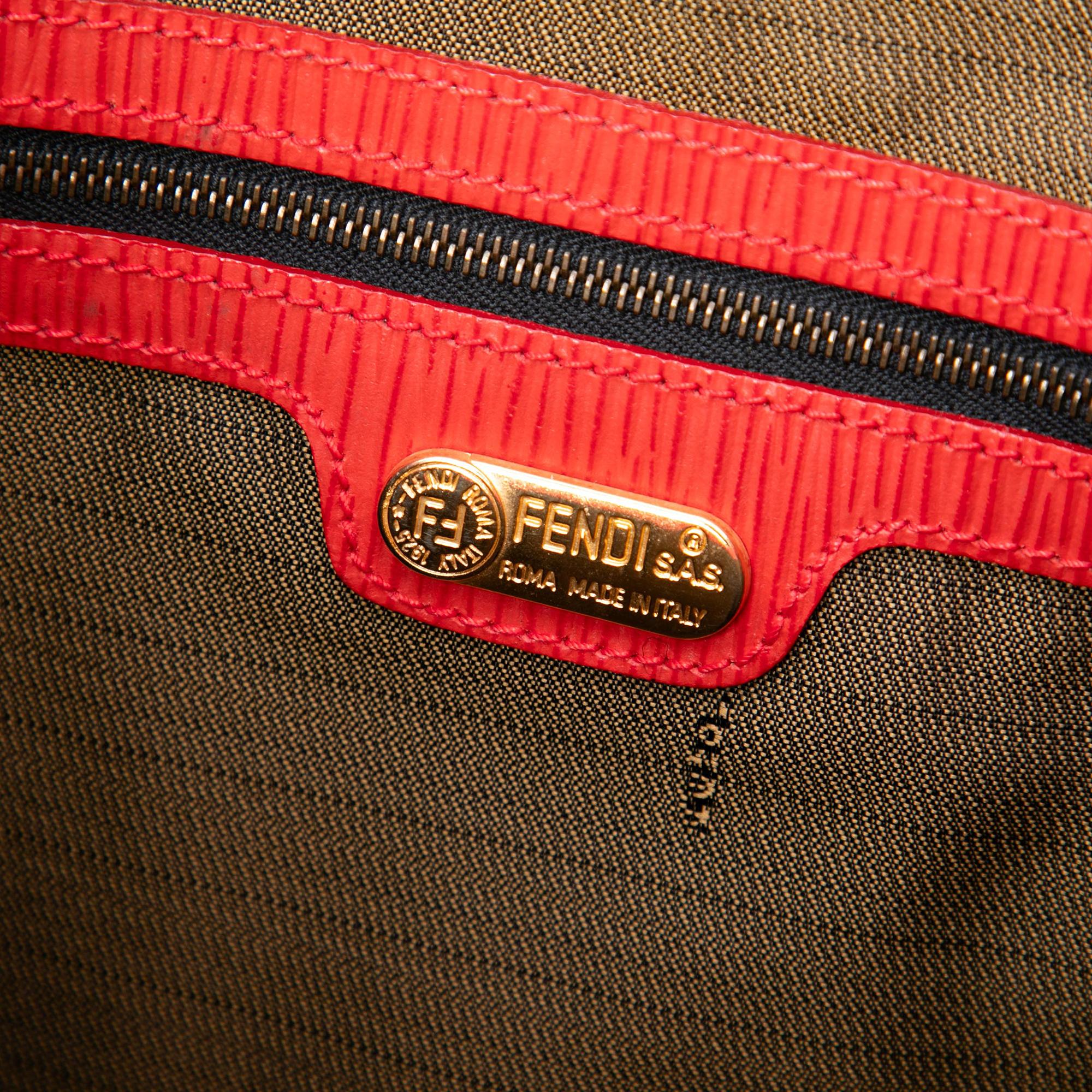 Fendi Leopard Print Canvas Tote