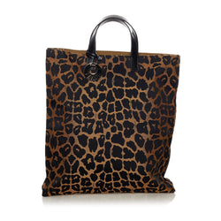 Clare V. Animal Print, Brown Patent Leather Crossbody Bag