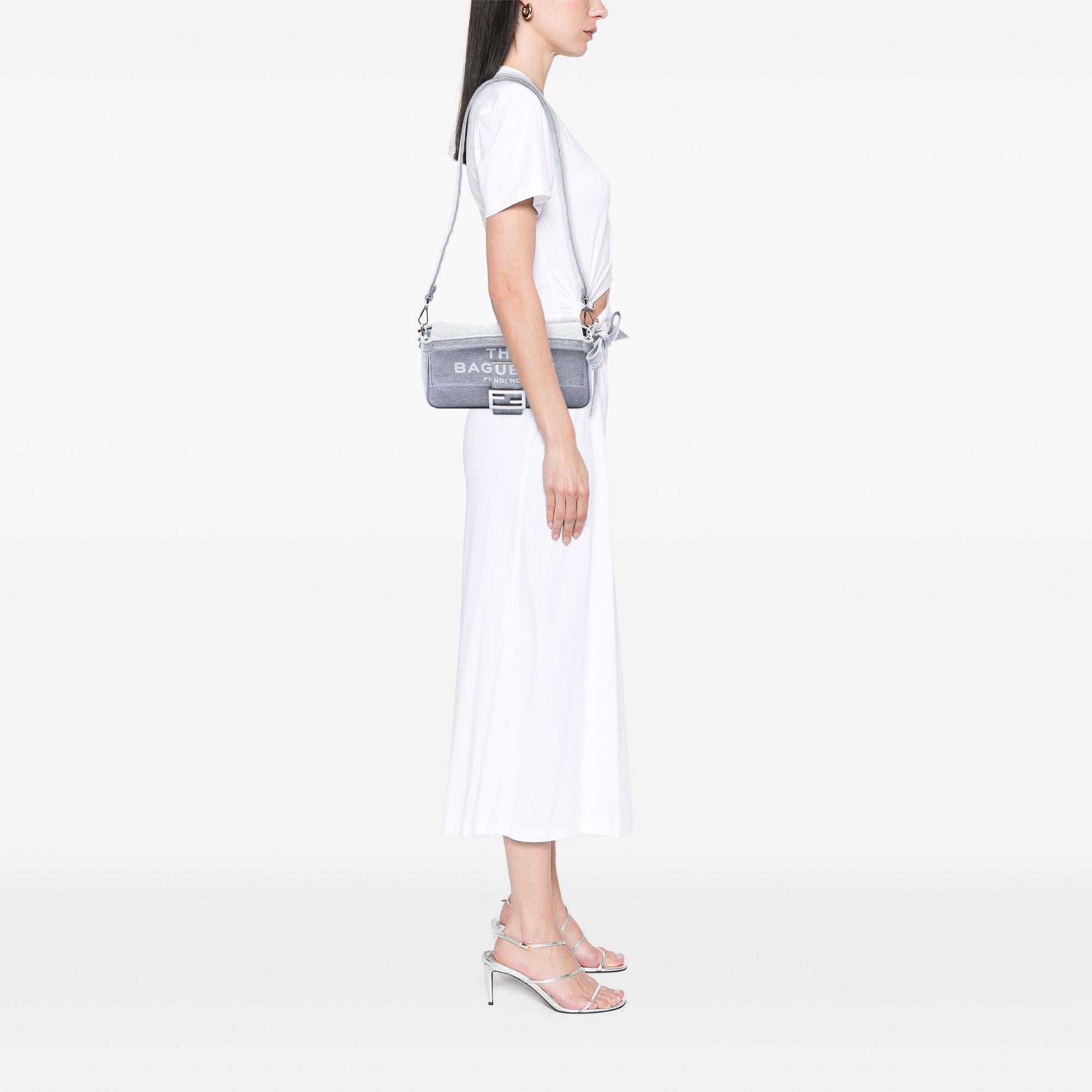 Fendi Marc Jacobs Medium Jersey Logo Baguette Satchel