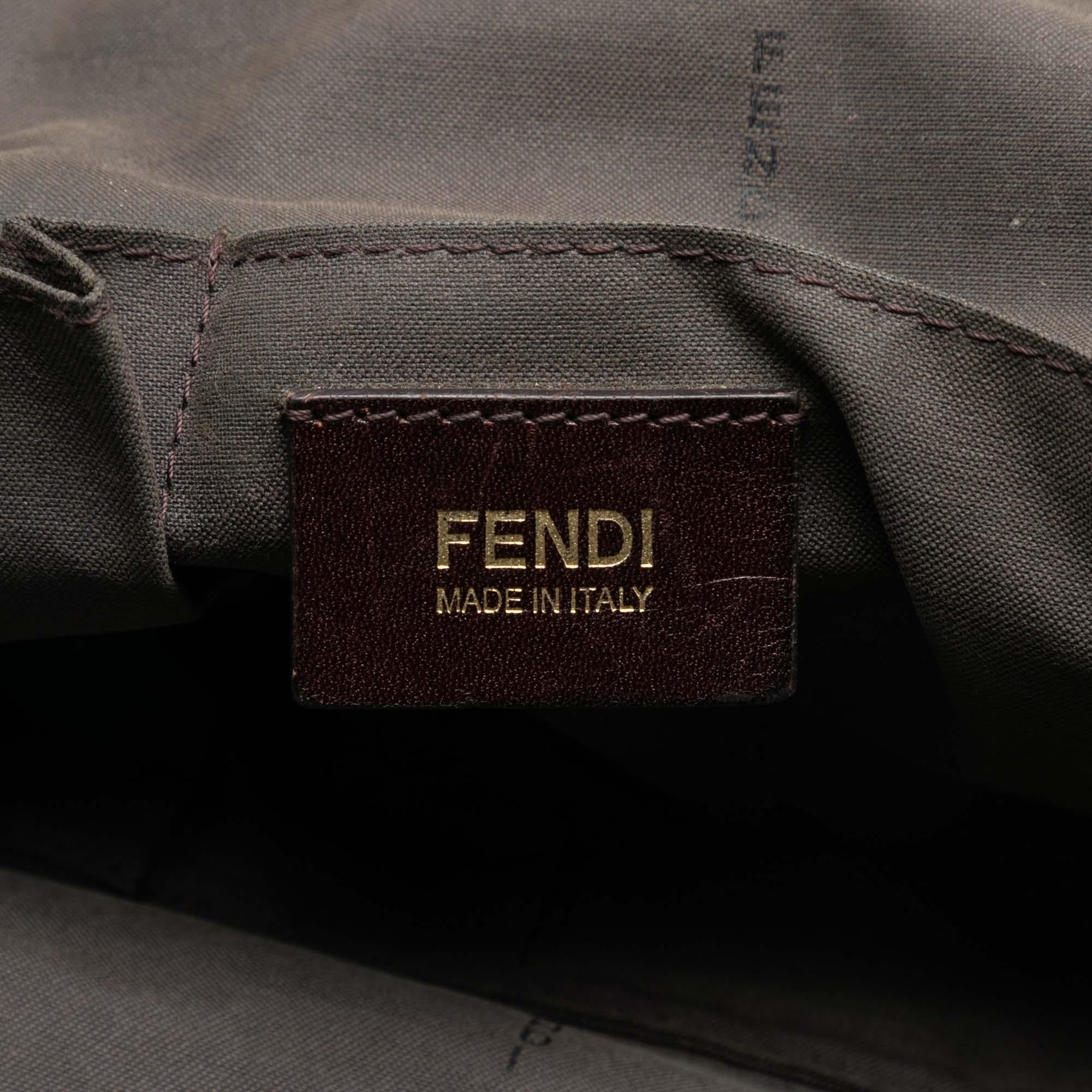 Fendi Medium FF Nubuck Chains Tote