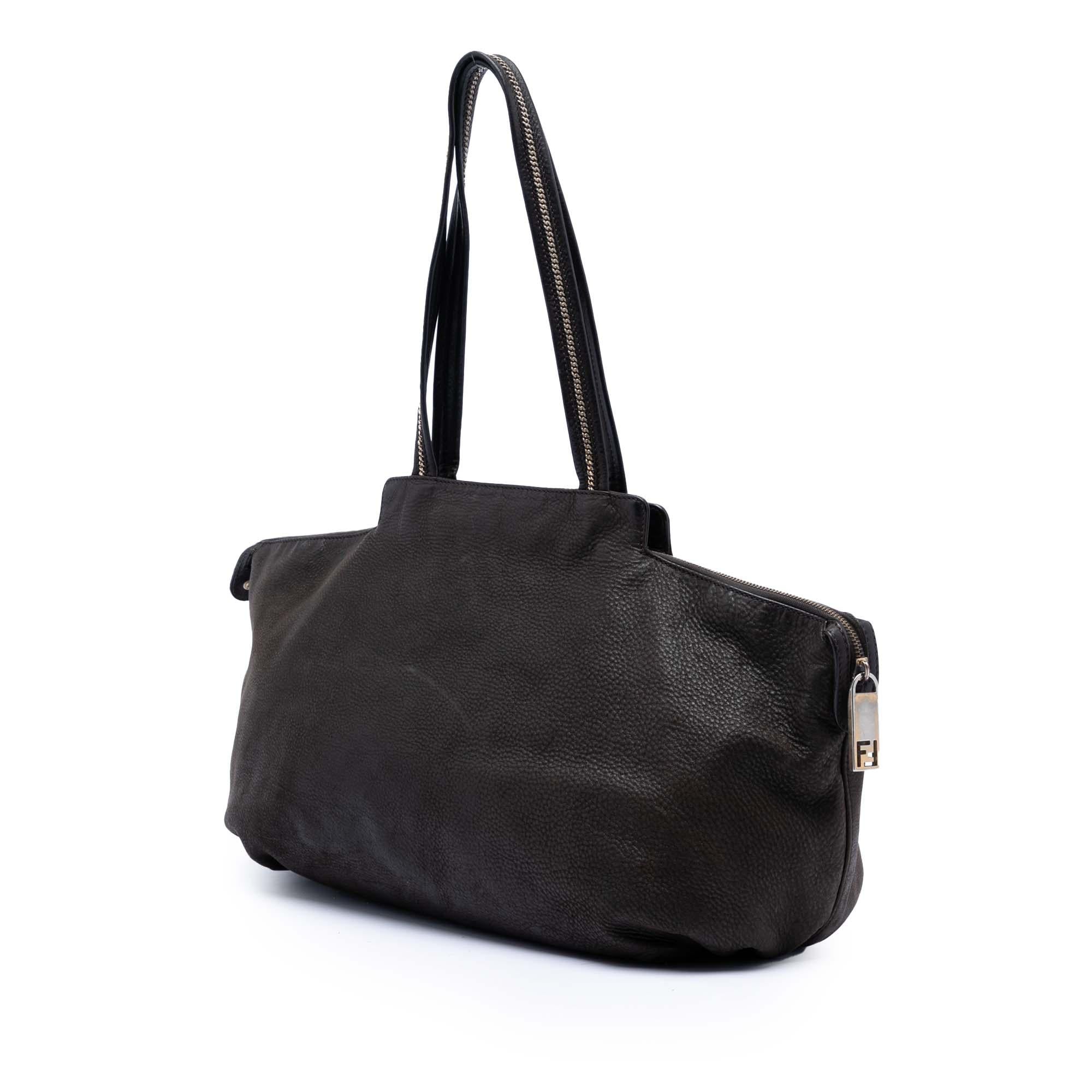 Fendi Medium FF Nubuck Chains Tote