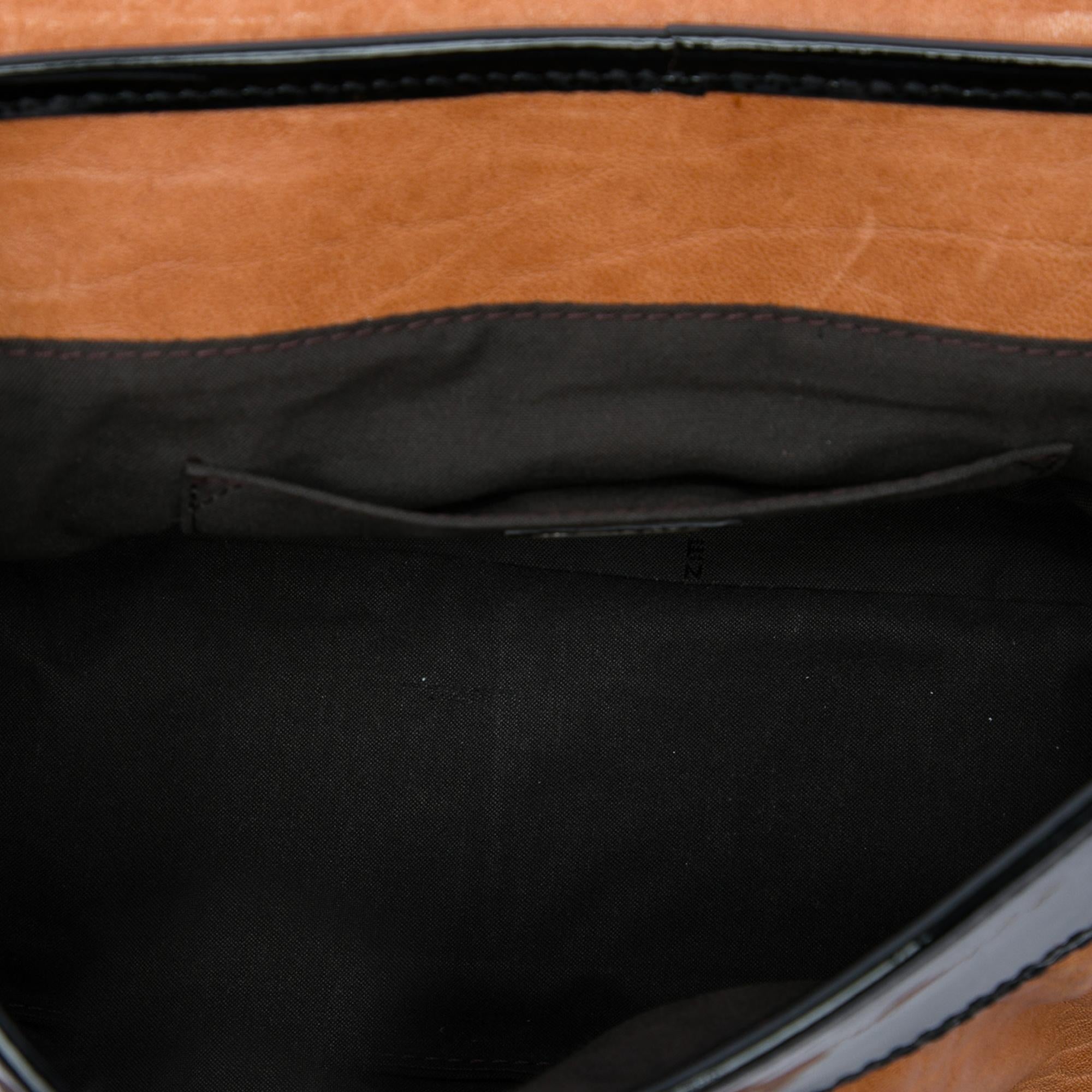 Fendi Medium Leather B Bag Top Handle Bag