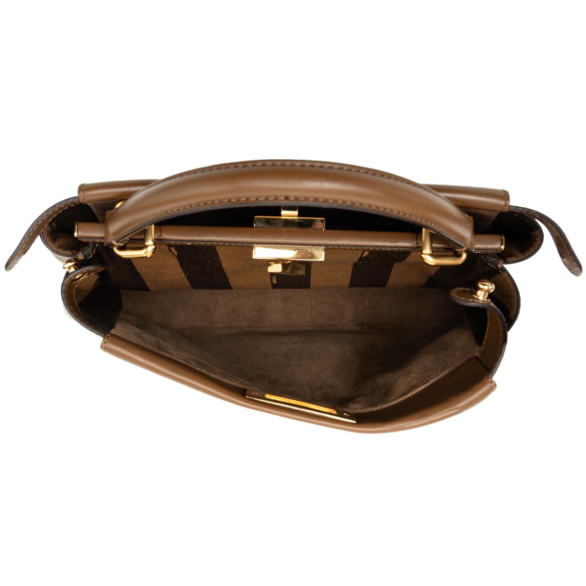 Fendi Medium Leather Peekaboo Iconic Satchel