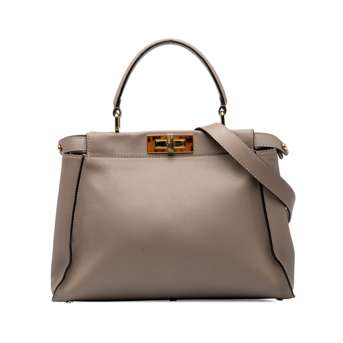 Fendi Medium Leather Peekaboo Iconic Satchel