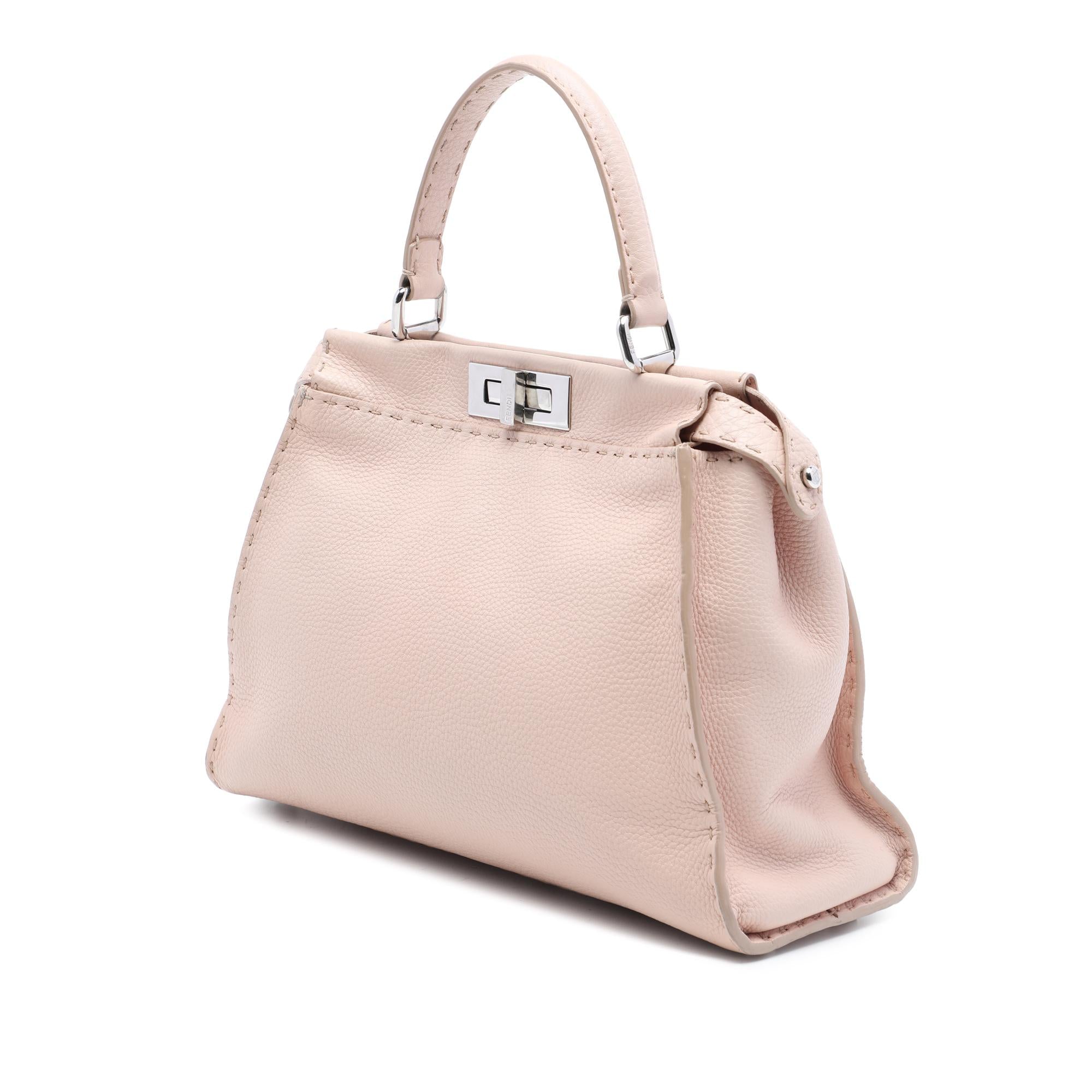 Fendi Medium Leather Selleria Peekaboo Iconic Satchel
