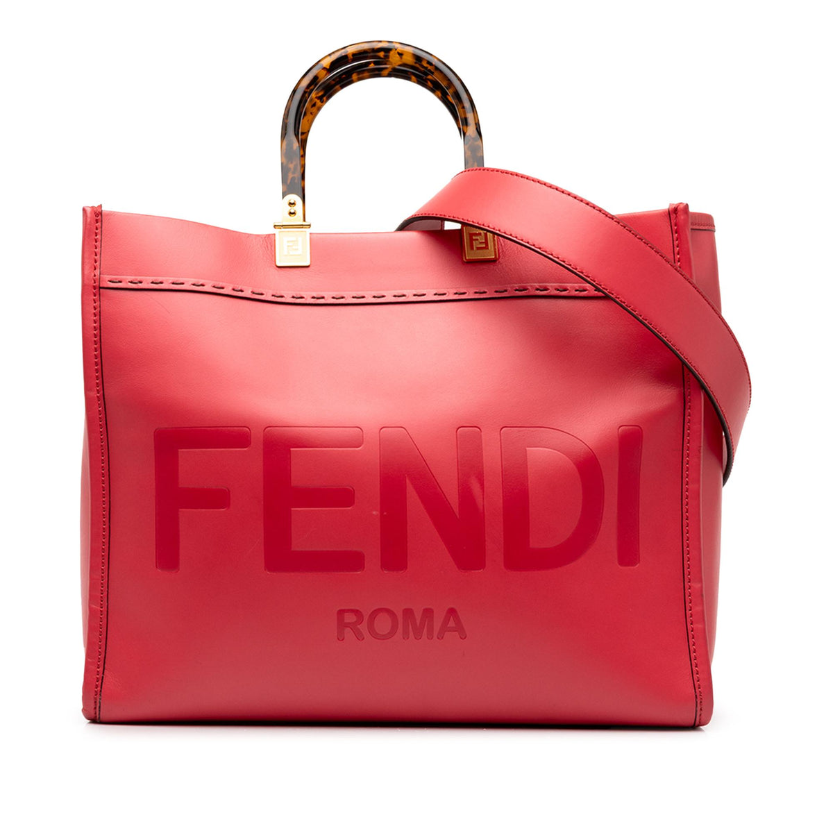 Fendi Medium Leather Sunshine Shopper Tote