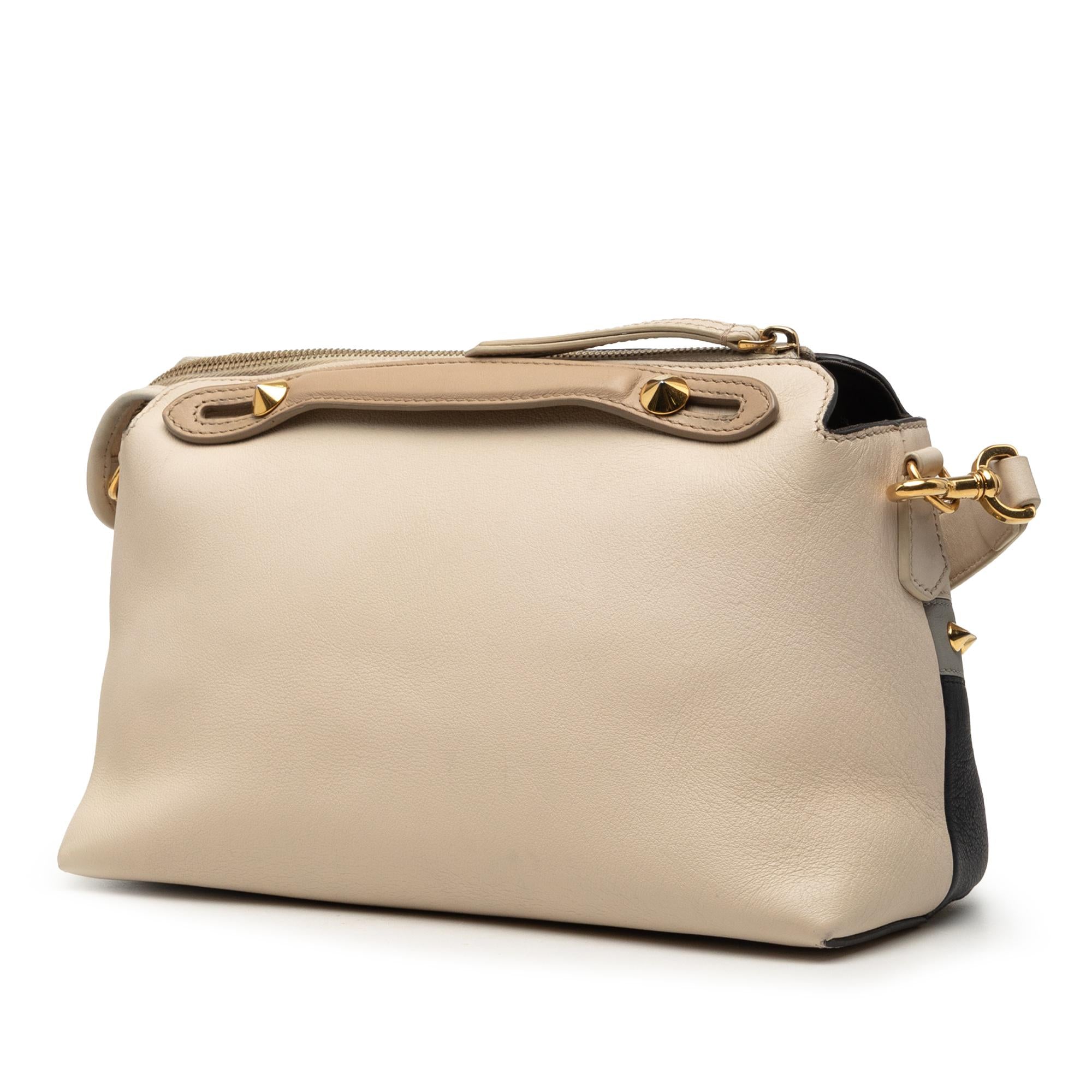 Fendi Medium Studded Leather Monster Eyes By The Way Satchel