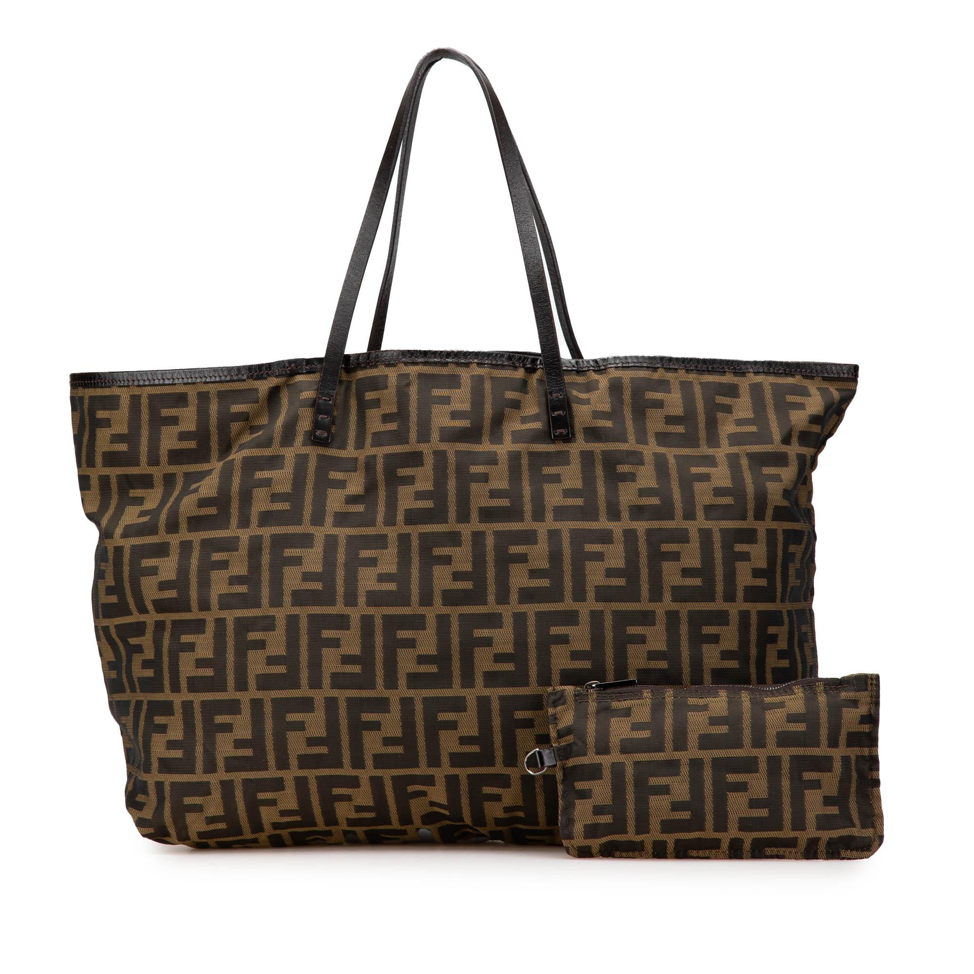 Fendi Medium Zucca Canvas Roll Tote