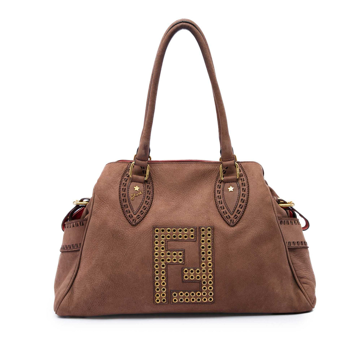 Fendi Medium Zucca Nubuck Etniko Du Jour Handbag