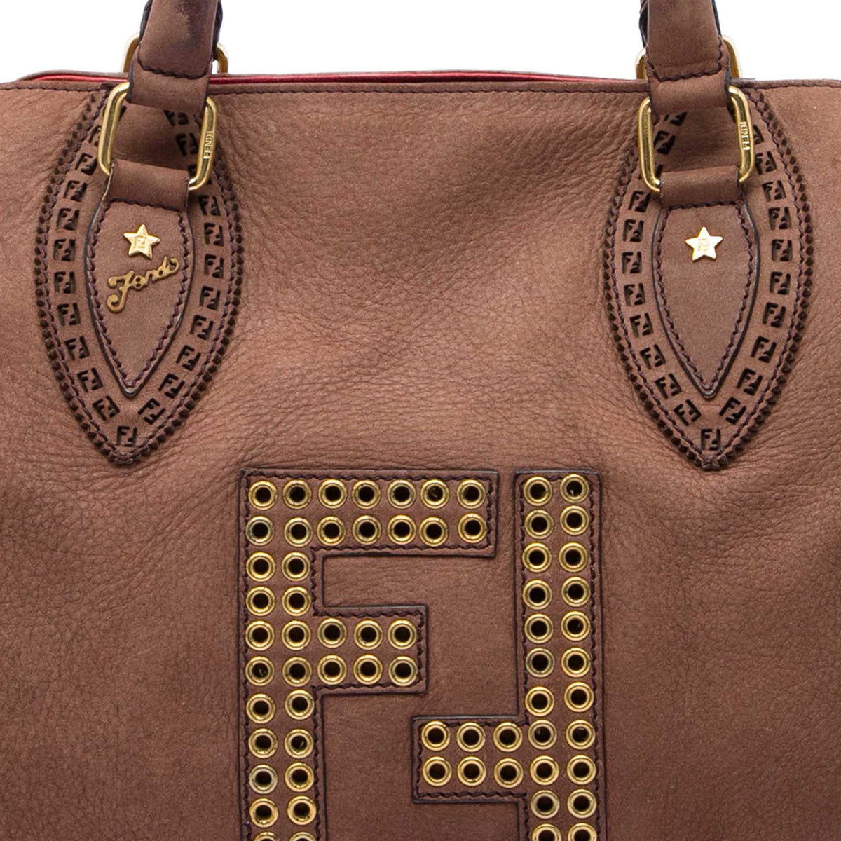 Fendi Medium Zucca Nubuck Etniko Du Jour Handbag