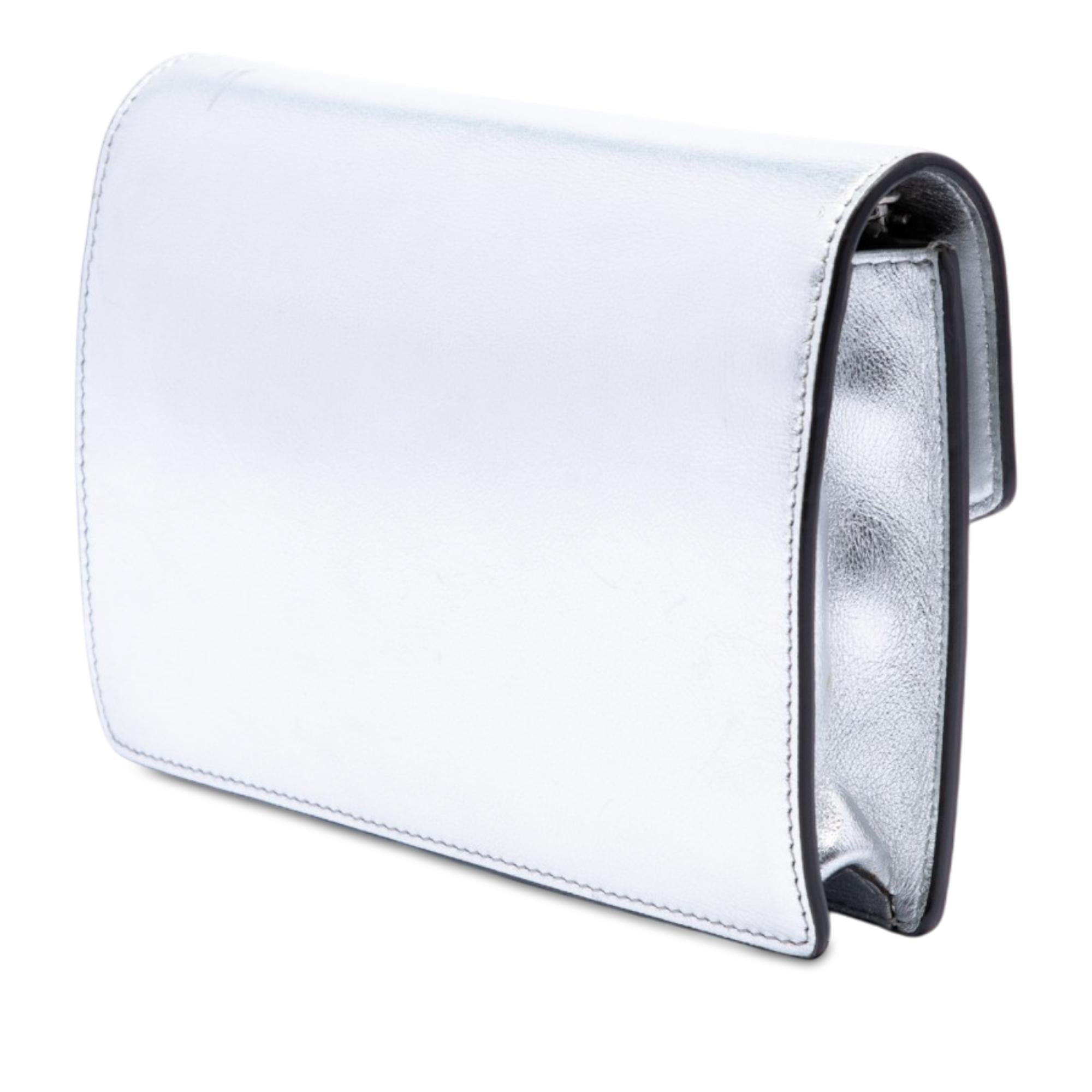 Fendi Metallic Leather F Is Fendi Envelope Wallet On Chain