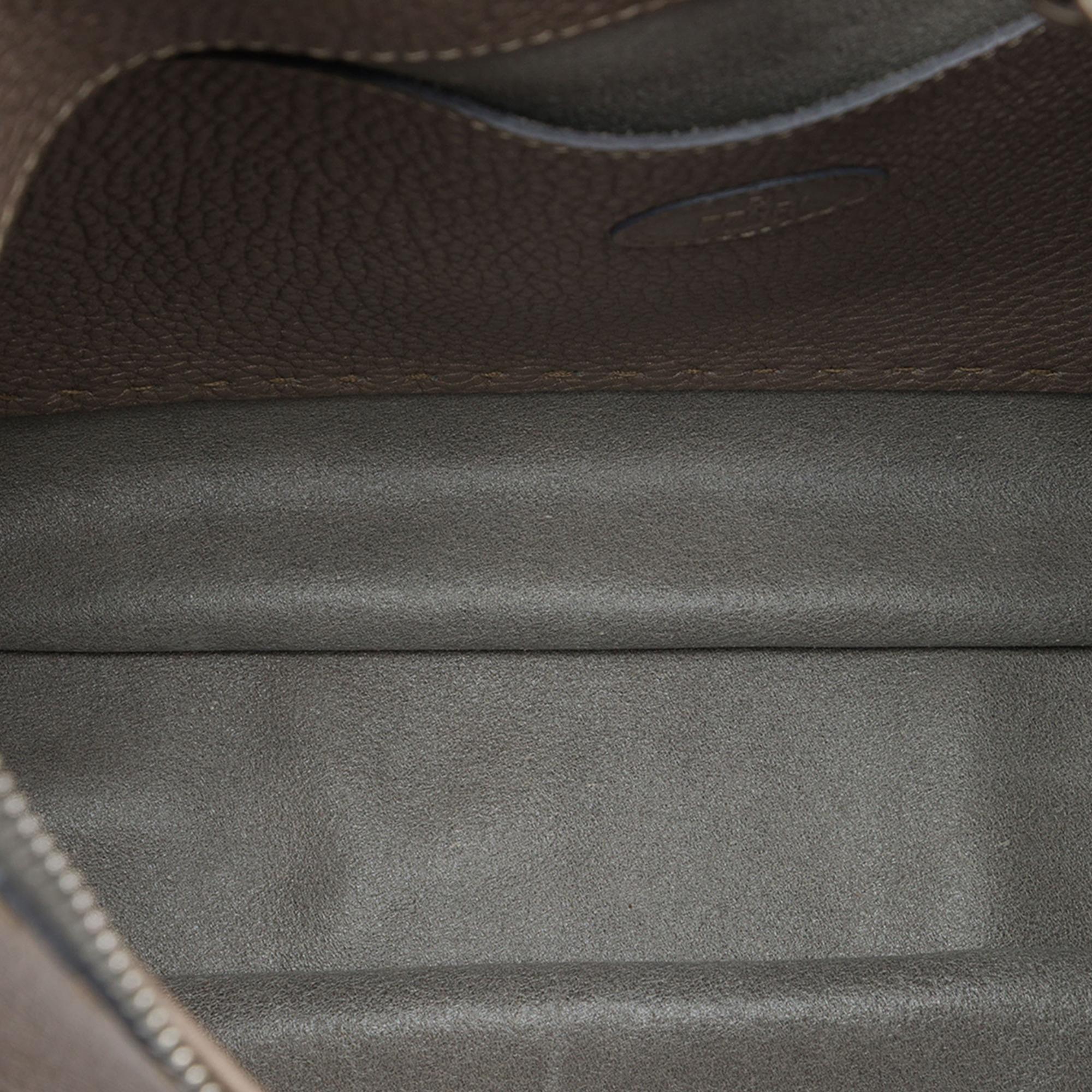 Fendi Metallic Pebbled Leather Selleria Shoulder Bag