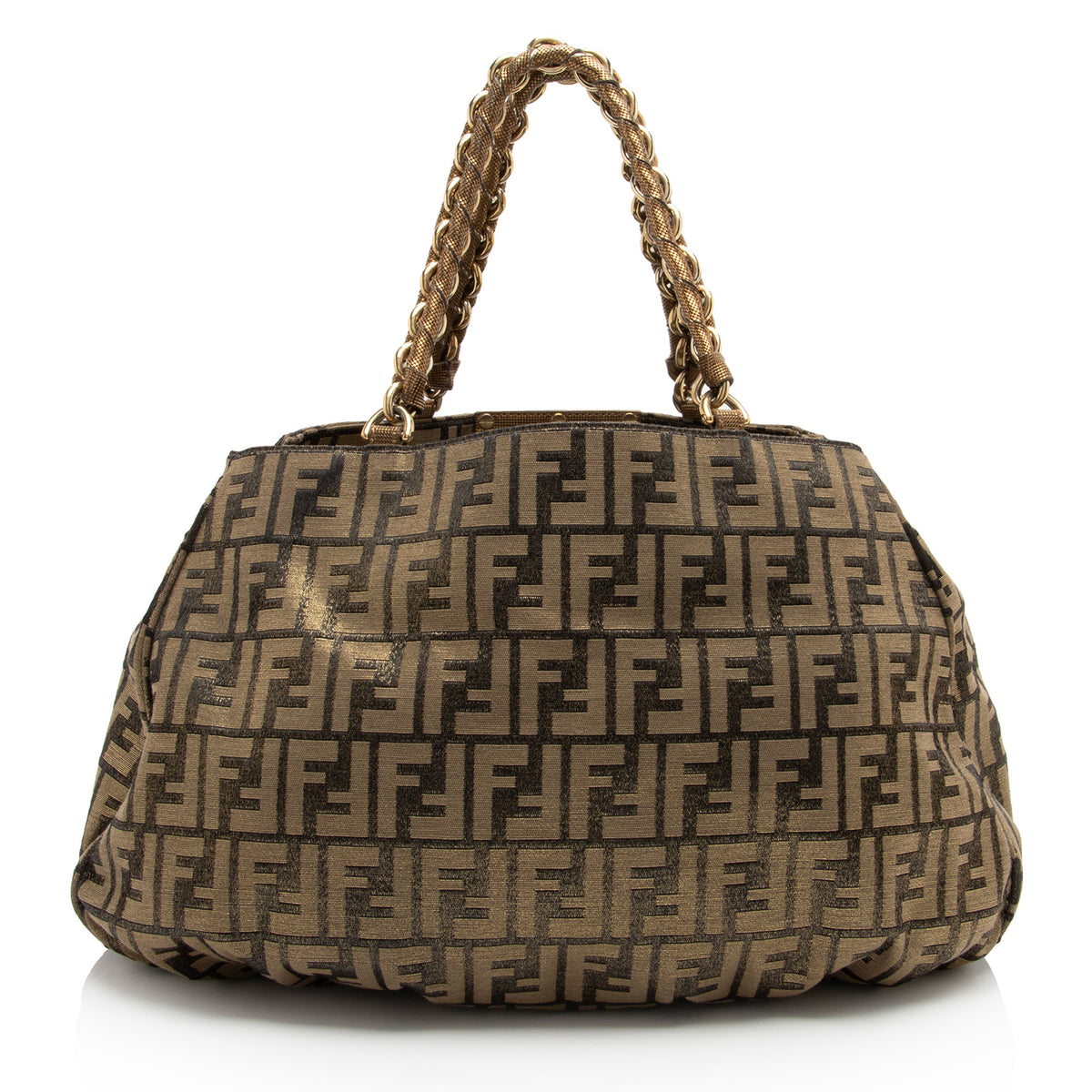 Fendi Metallic Zucca Mia Large Tote (SHF-u1X9R2)