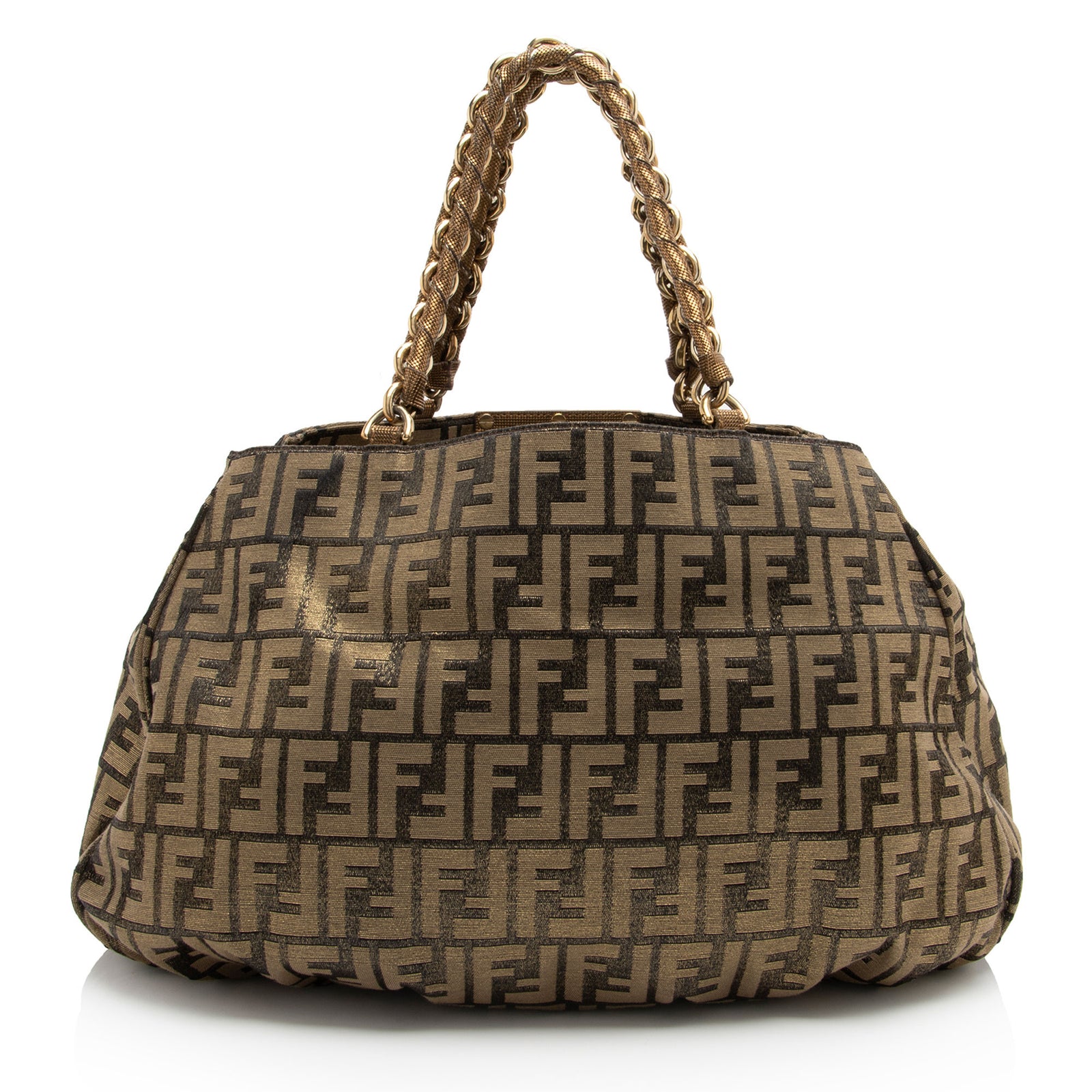 Fendi Metallic Zucca Mia Large Tote SHF u1X9R2 LuxeDH