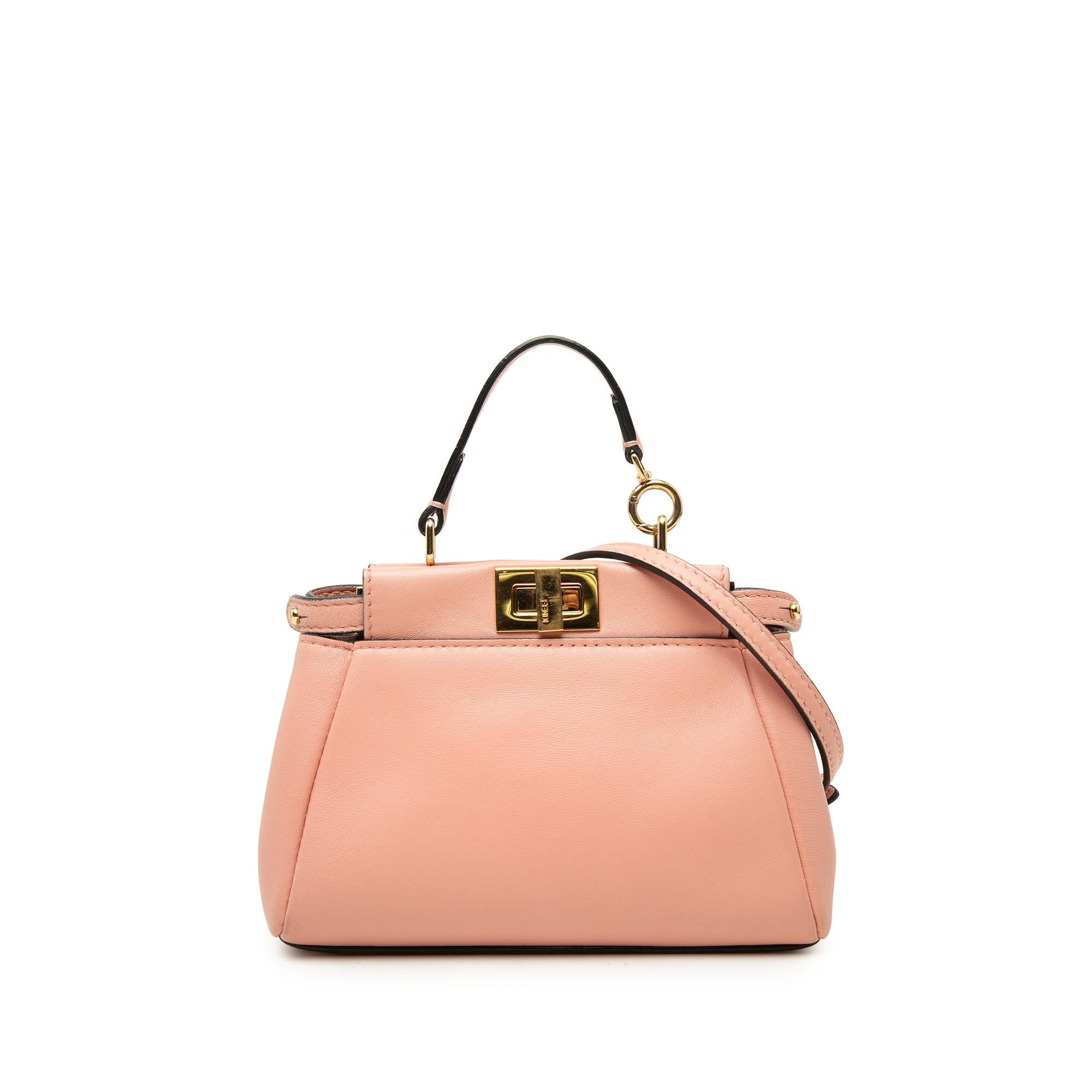Fendi Micro Leather Peekaboo Satchel