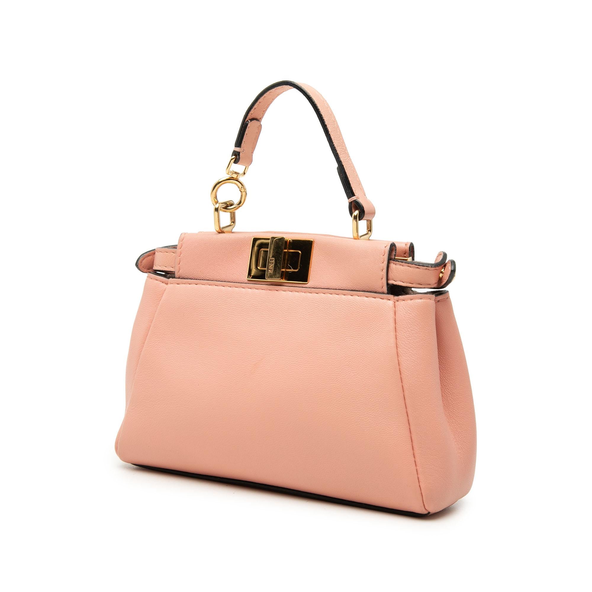 Fendi Micro Leather Peekaboo Satchel