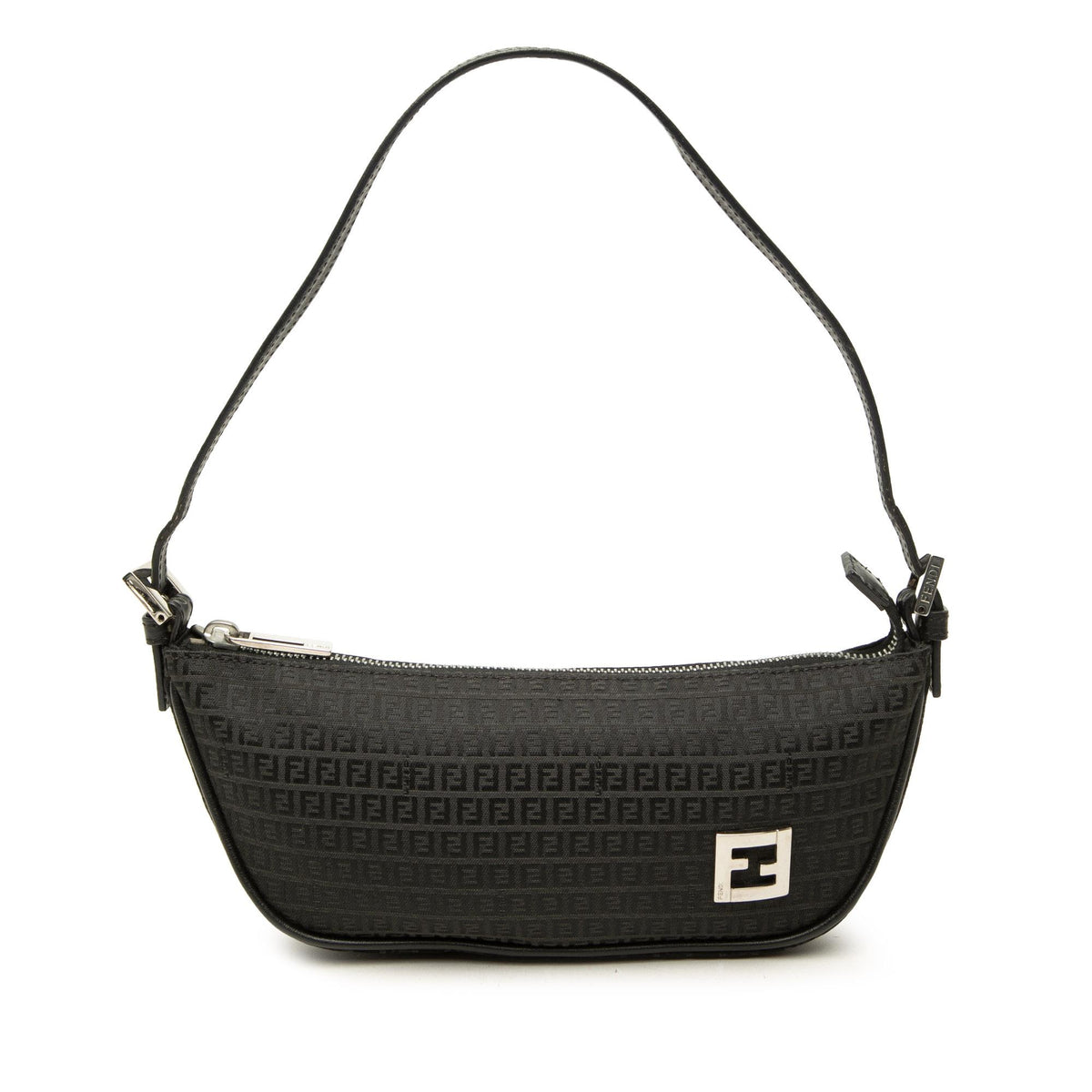 Fendi Micro Zucchino Canvas Shoulder Bag