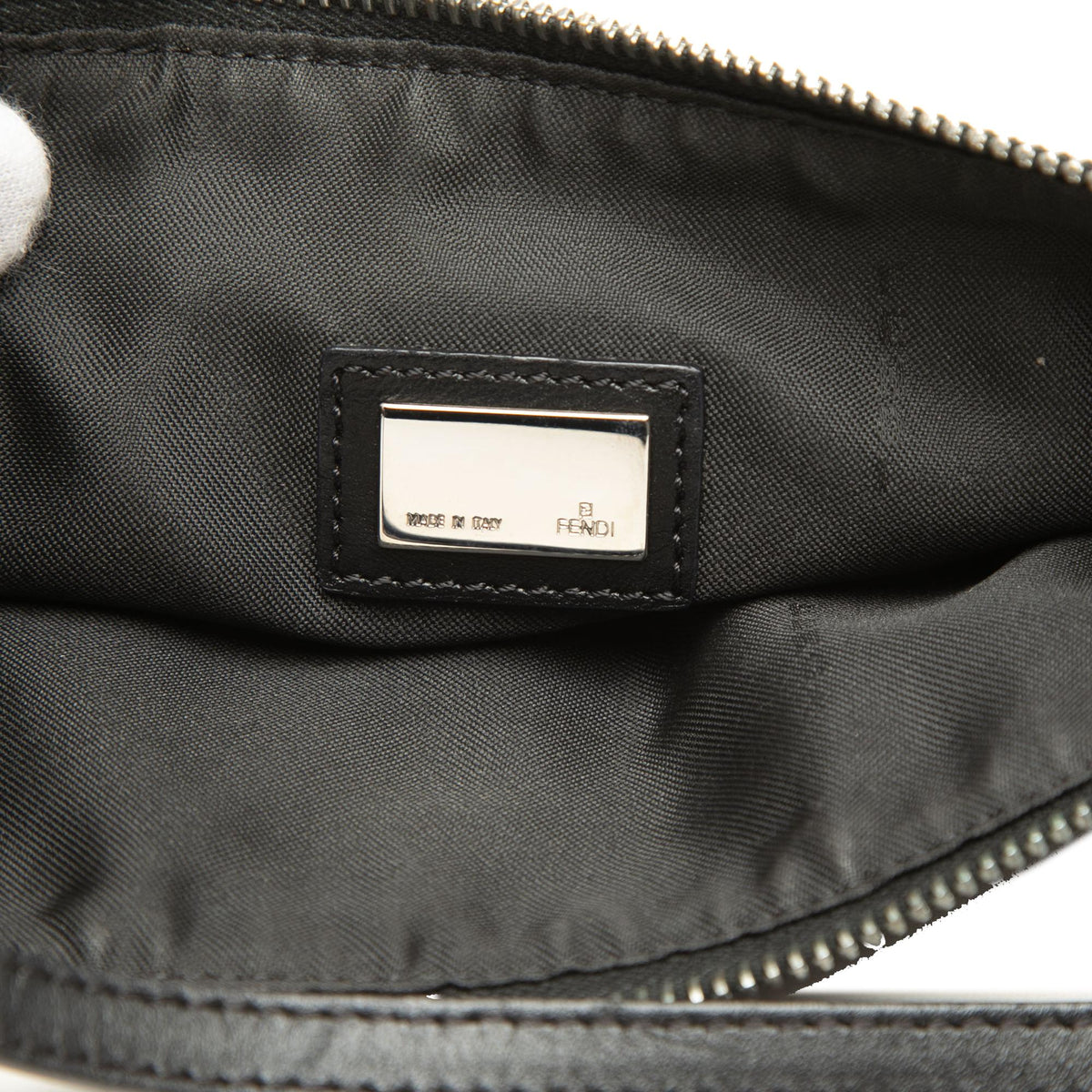 Fendi Micro Zucchino Canvas Shoulder Bag