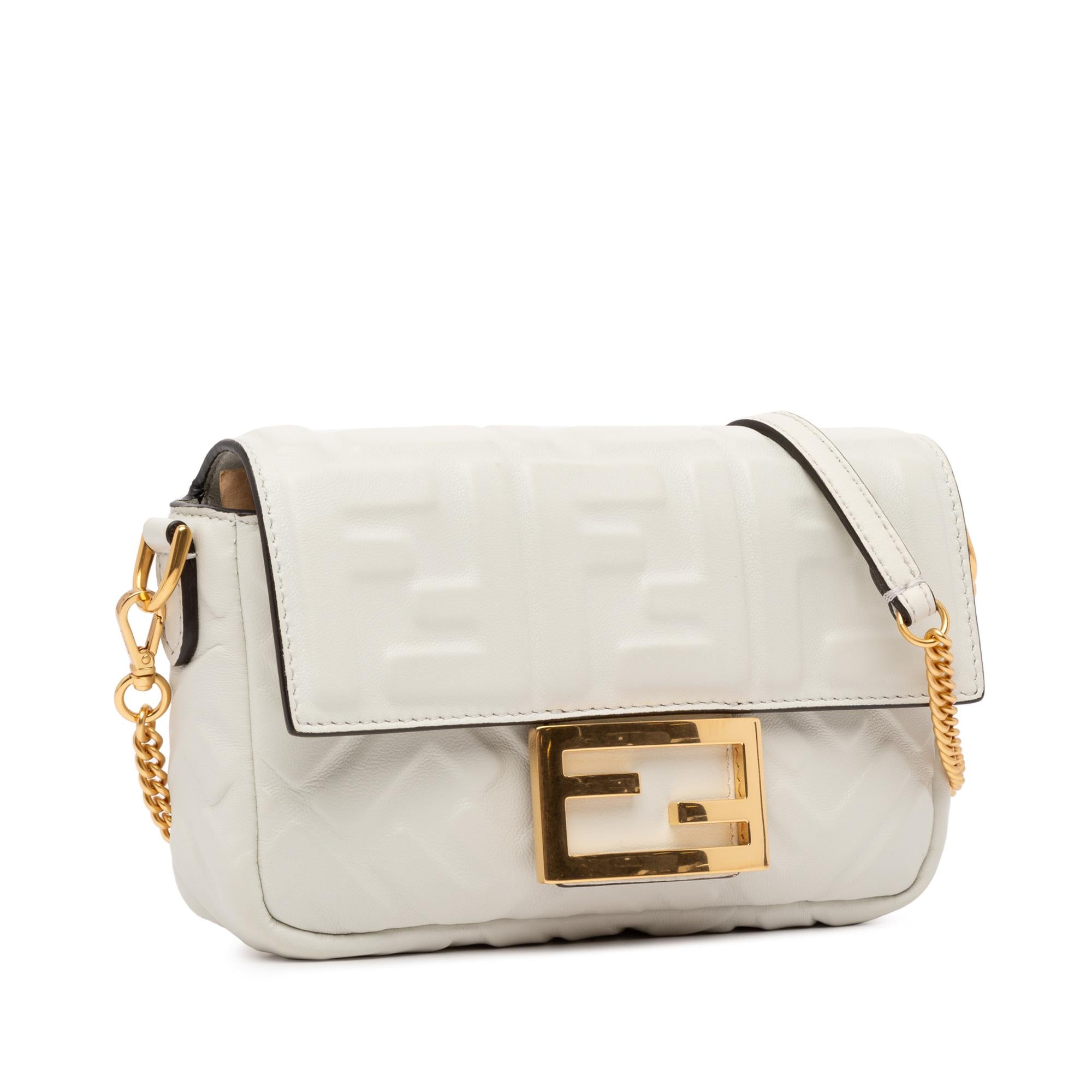 Fendi Mini Embossed Zucca Baguette Satchel (SHG-snGNtj)