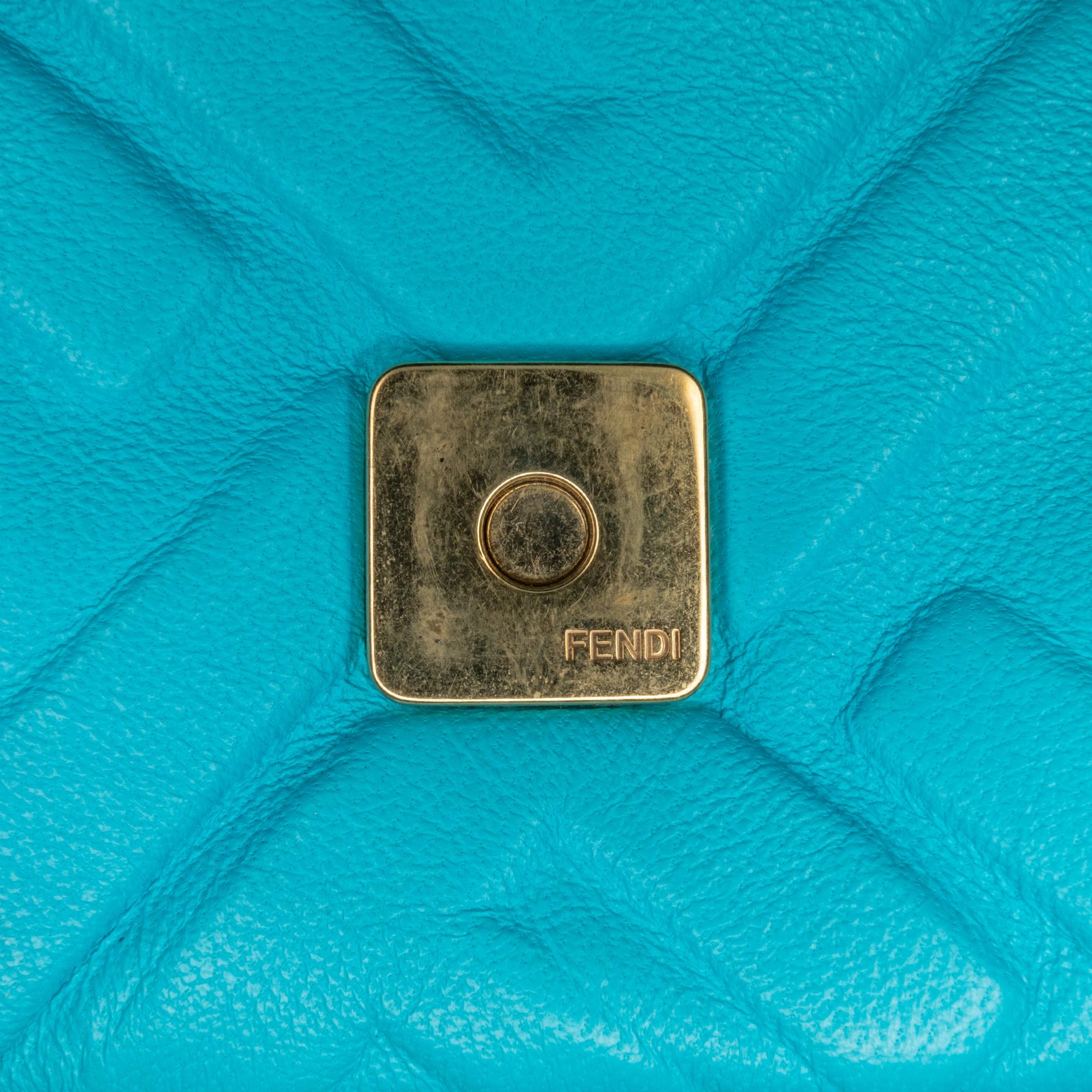 Fendi Mini Embossed Zucca Baguette Satchel