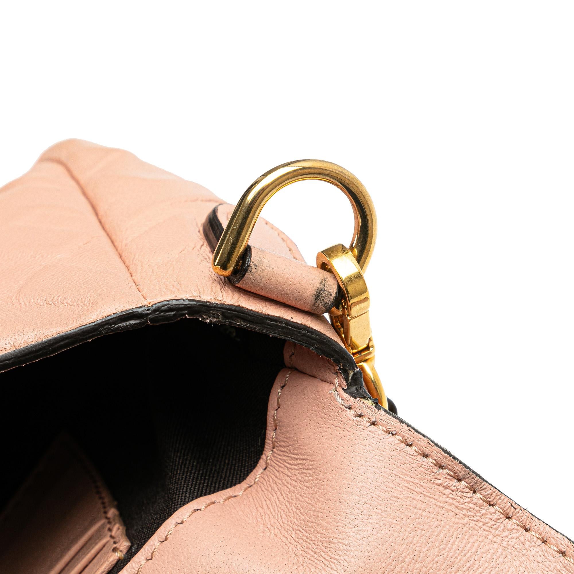 Fendi Mini Embossed Zucca Baguette Satchel