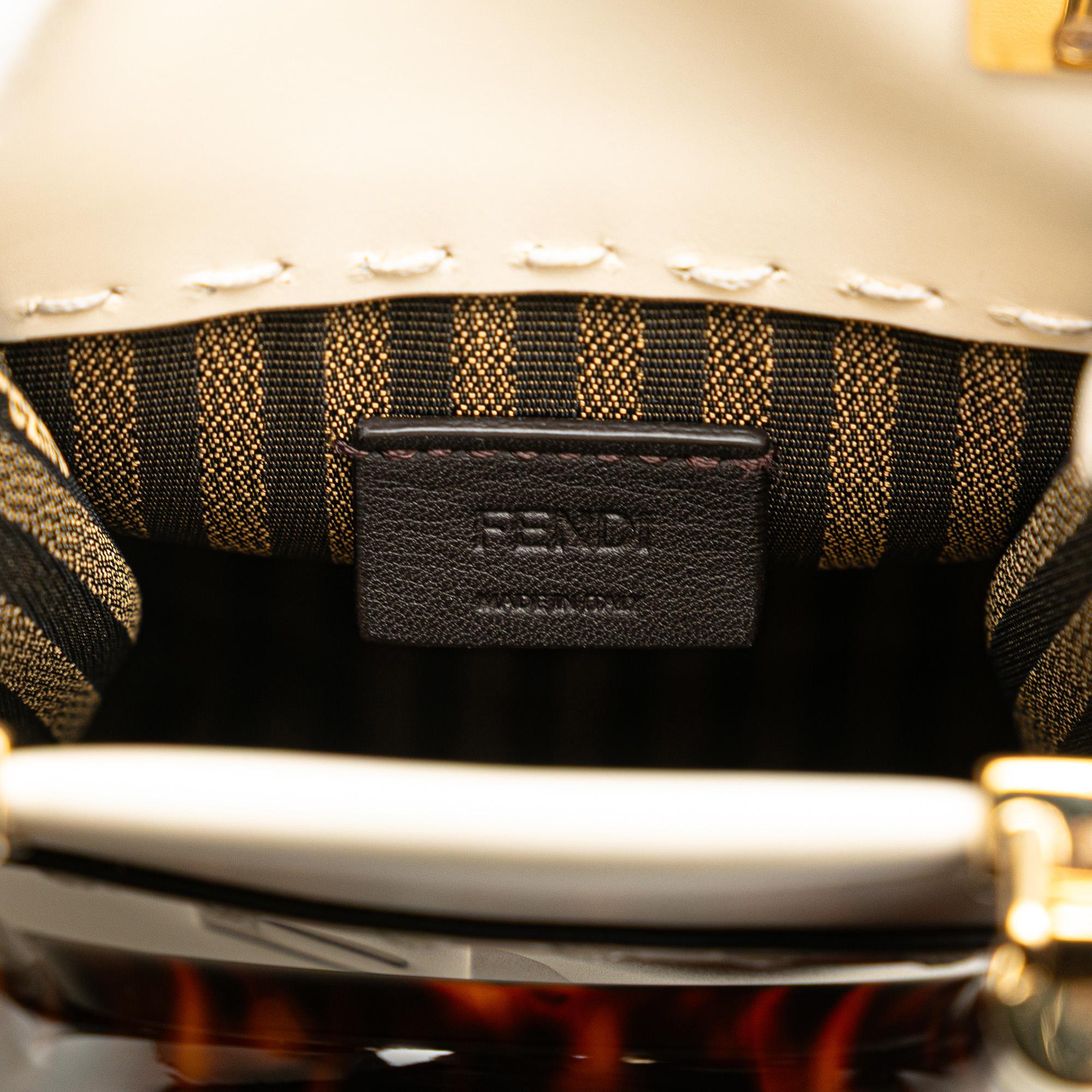 Fendi Mini Leather Sunshine Shopper Tote
