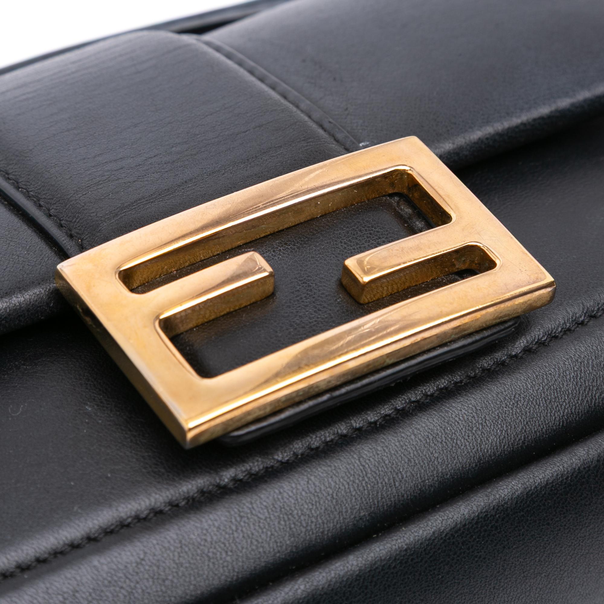 Fendi Mini Nappa Apolo Chain Baguette Shoulder Bag