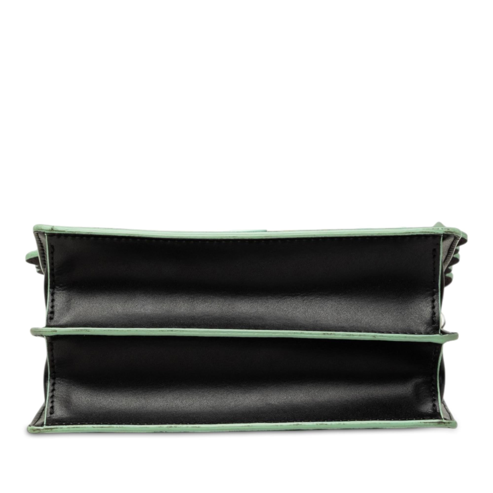 Fendi Mini Scalloped Leather and Acrylic Studs Kan I Crossbody