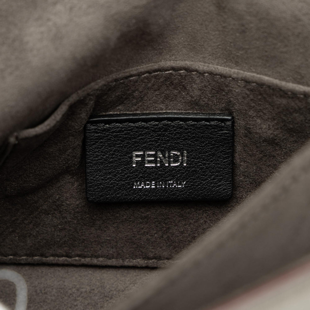 Fendi Mini Scalloped Metallic Studded Leather Kan I Crossbody
