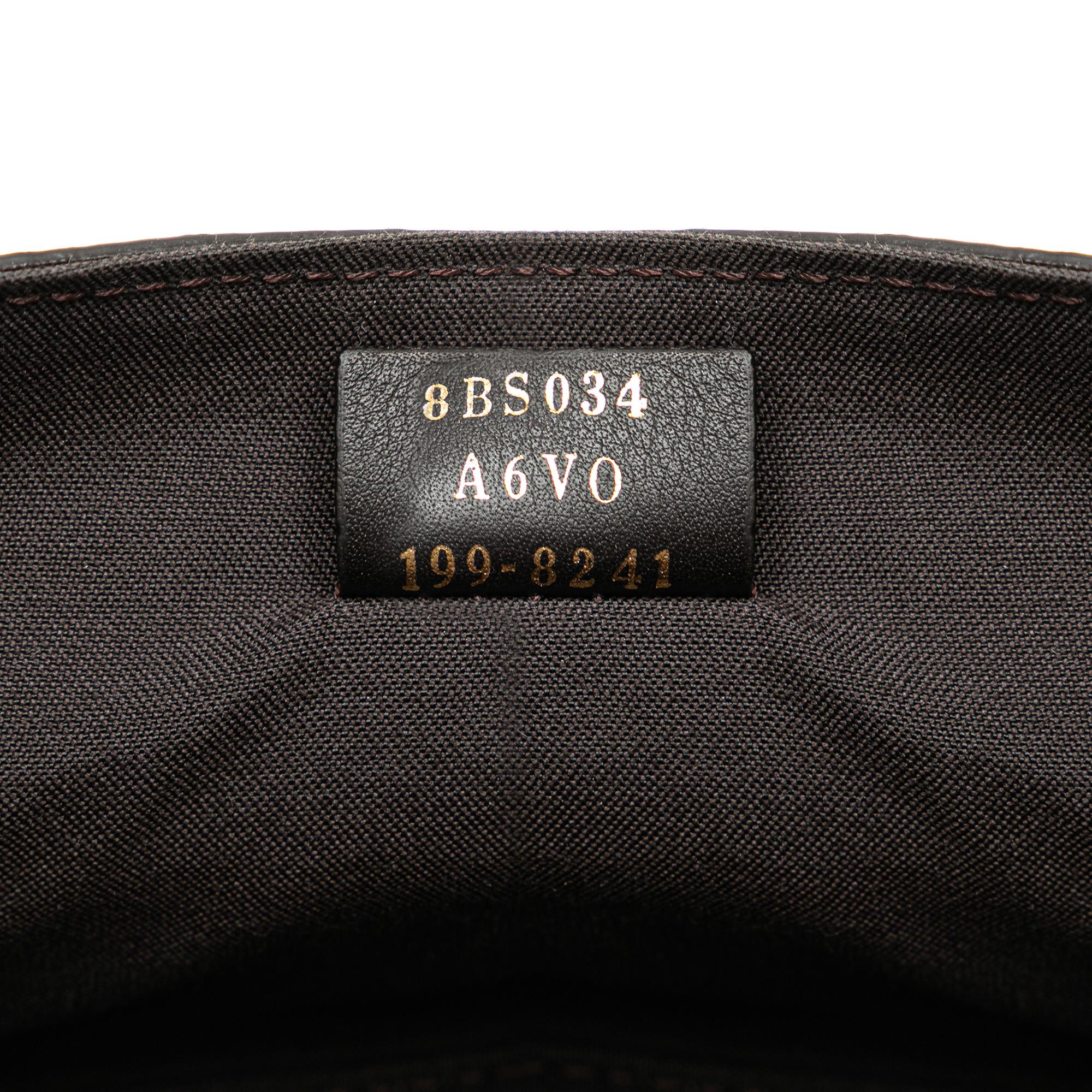 Fendi Mini Zucca Glazed Fabric Cage Baguette Satchel